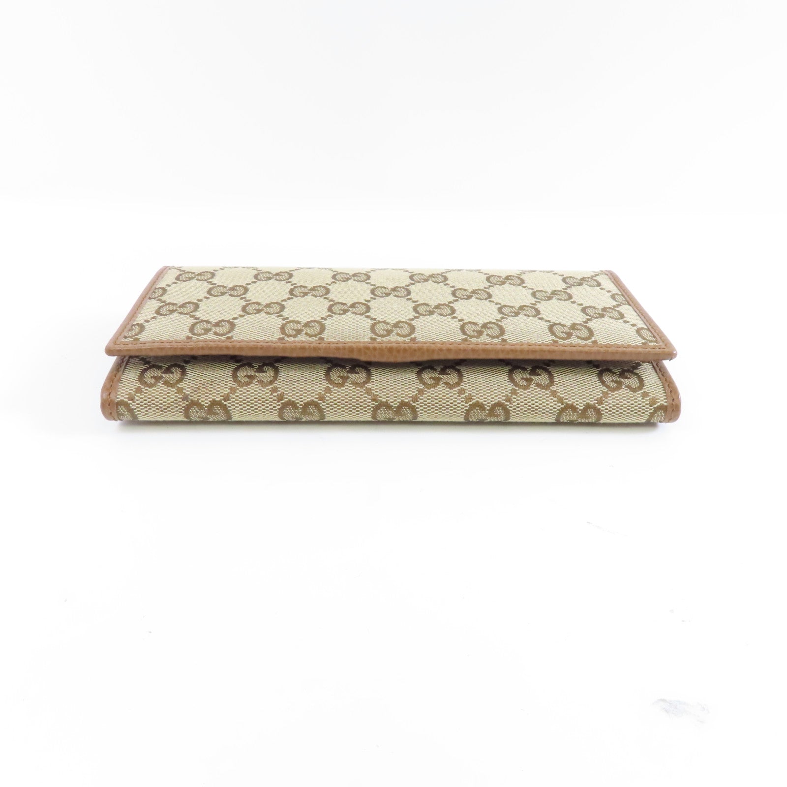 GUCCI 帆布Long Wallet金扣長錢包啡色