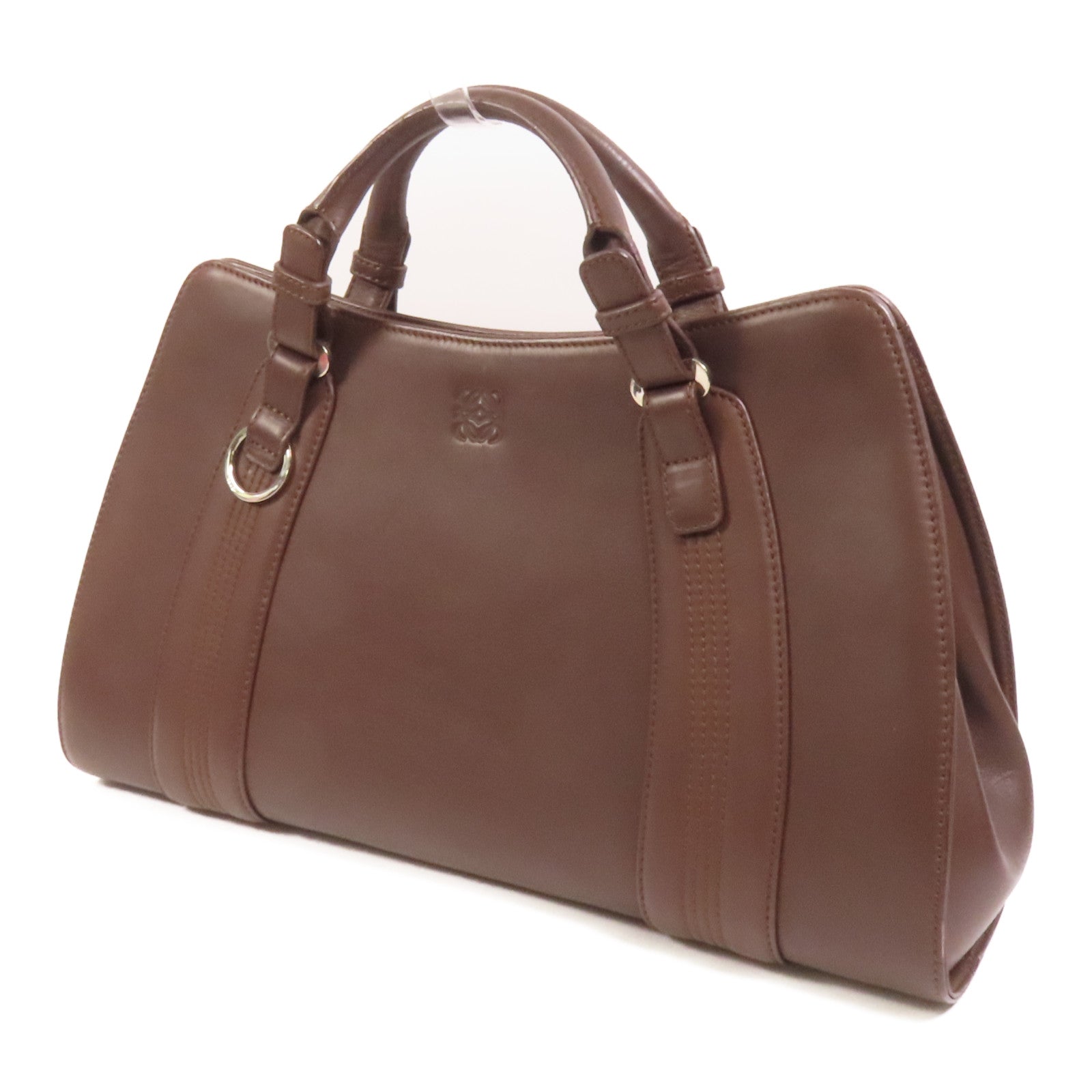 LOEWE 牛皮皮革Handbag銀扣手挽袋