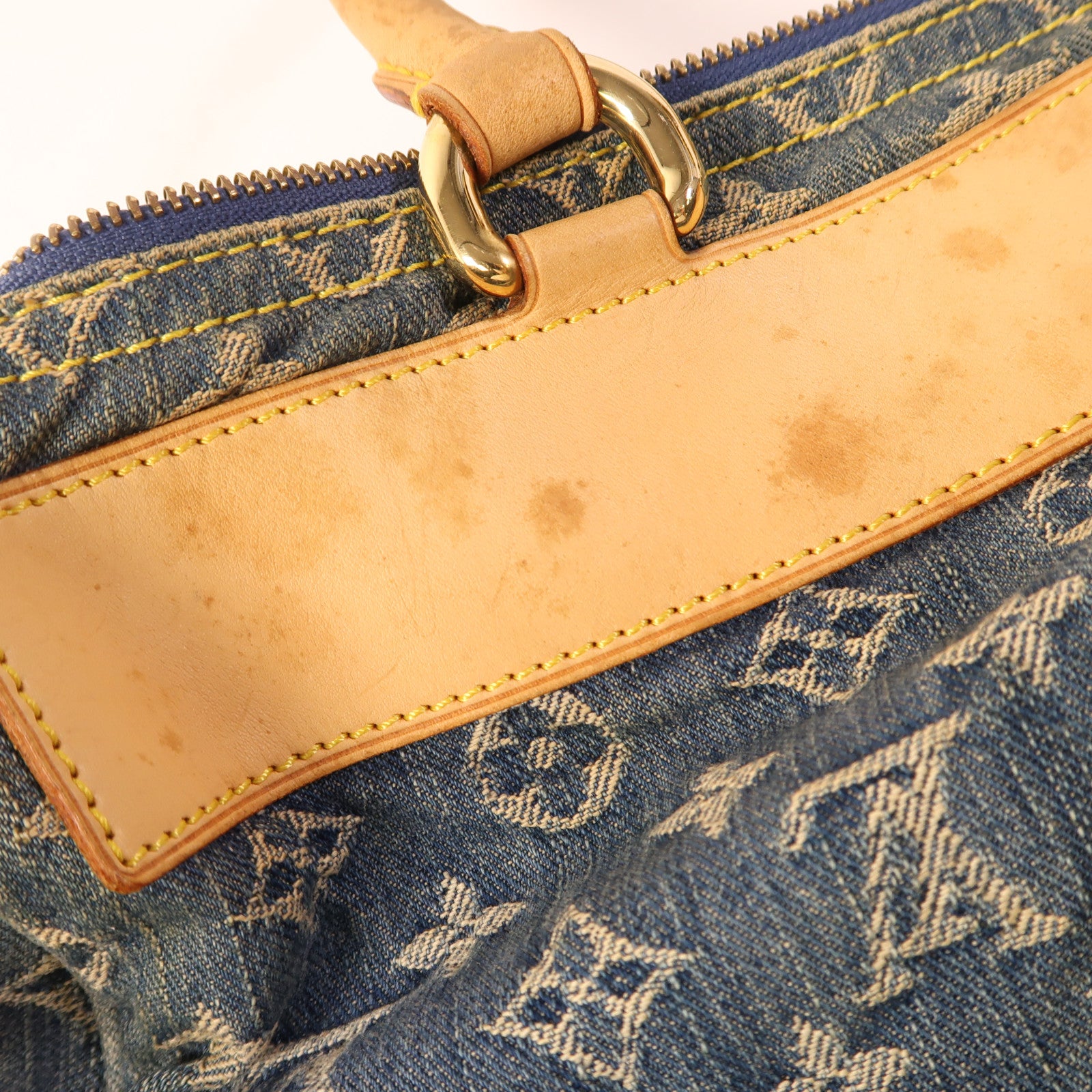 LOUIS VUITTON Monogram Denim Neo Speedy金扣手挽袋