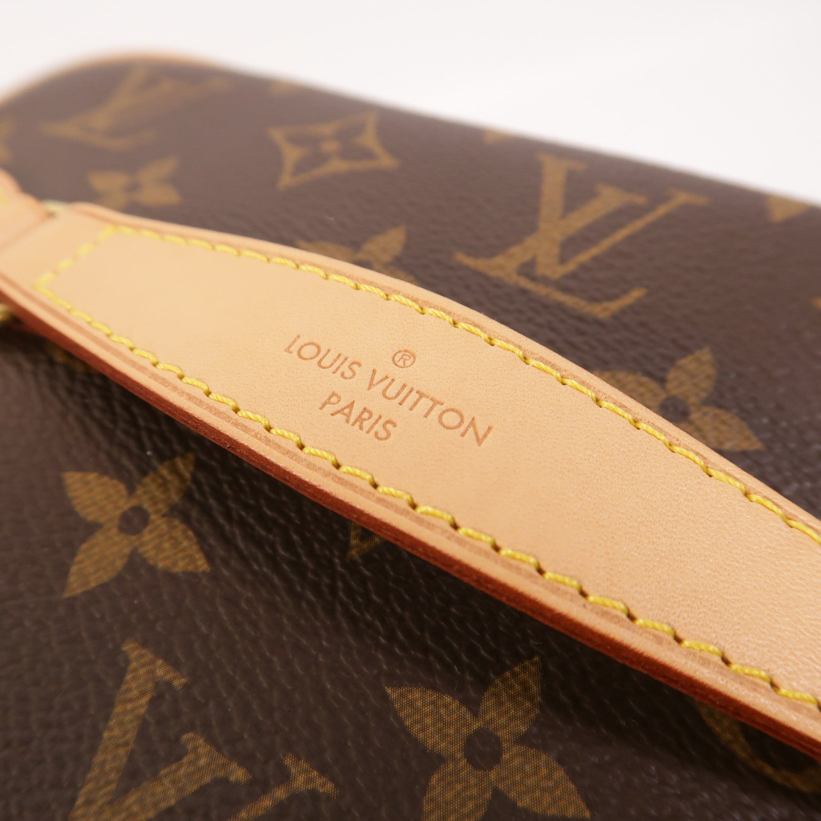 LOUIS VUITTON Monogram Nice BB金扣手挽袋棕色