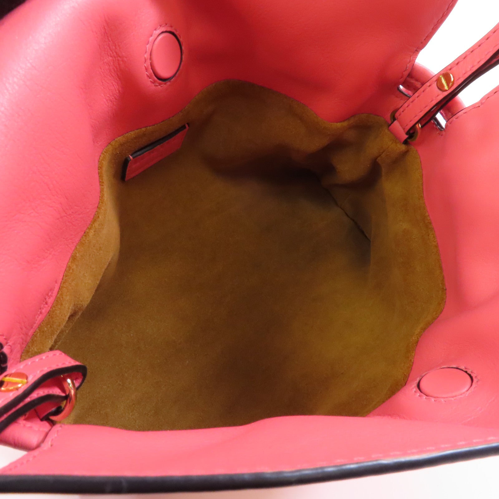 LOEWE 牛皮皮革Shoulder Bag金扣肩背袋粉紅色