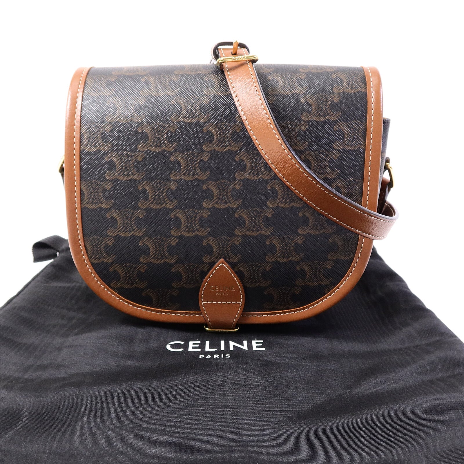 CELINE 塗層帆布Folco肩背袋