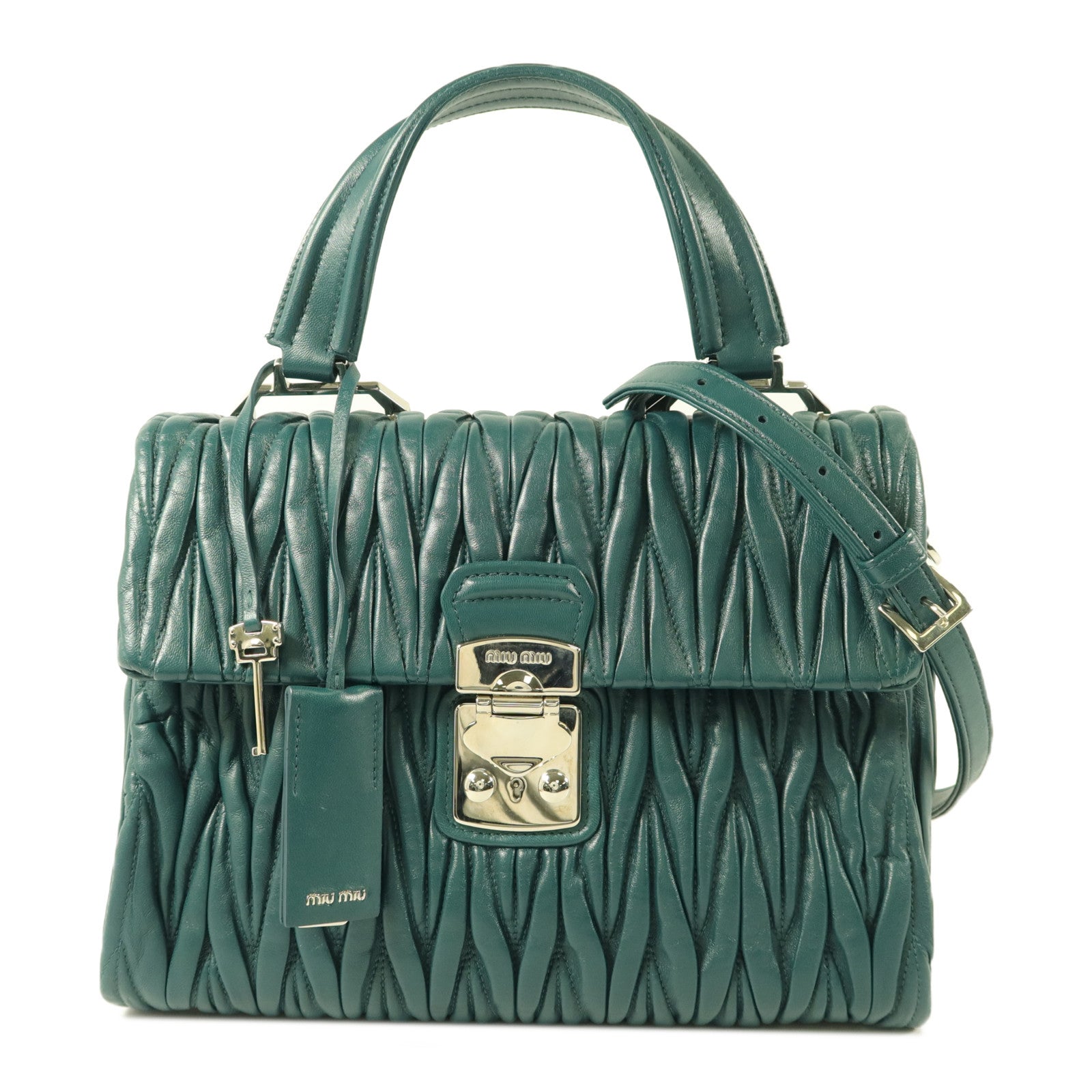 Miu Miu 牛皮皮革Matelasse 2 Way Shoulder Bag手挽肩背兩用袋