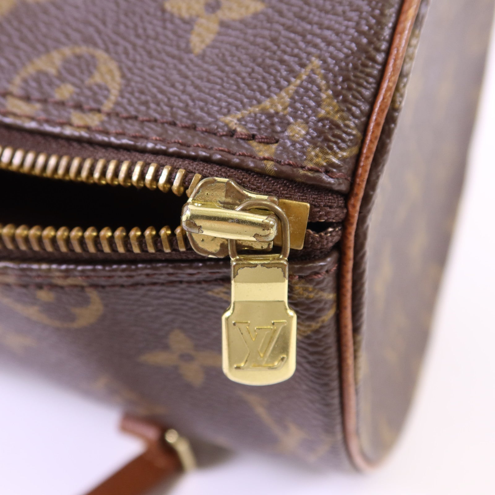 LOUIS VUITTON Monogram Papillon PM金扣手挽袋
