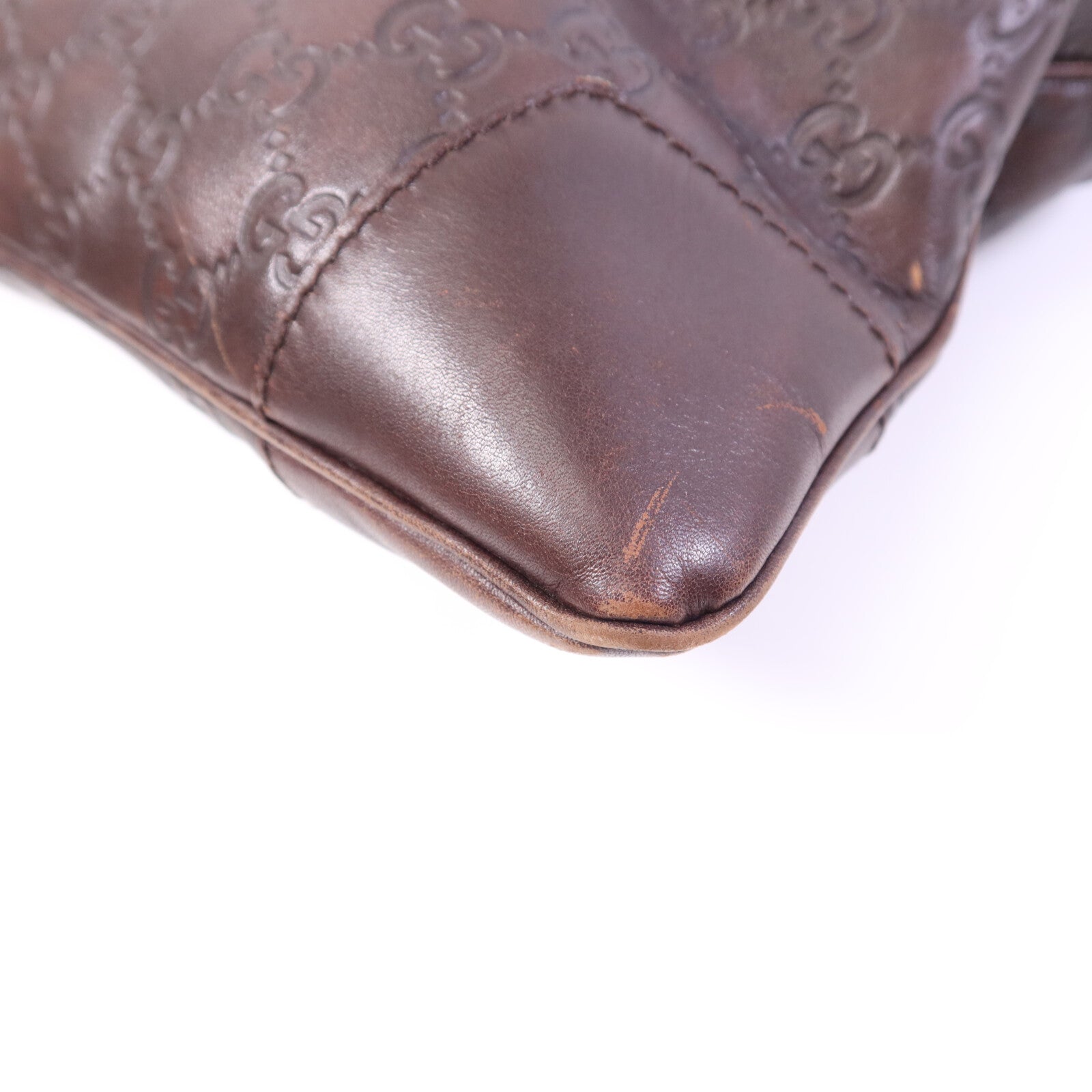 GUCCI 牛皮皮革Shoulder Bag銀扣肩背袋