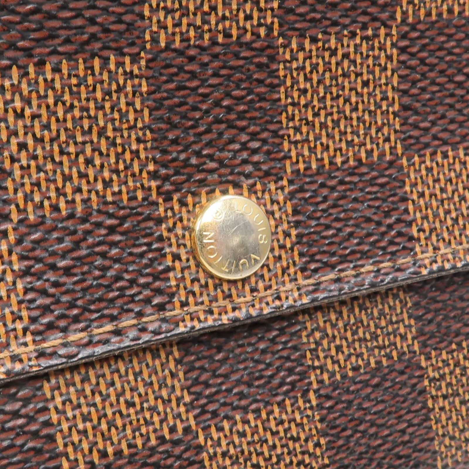 LOUIS VUITTON 【激減優惠】Damier Portefeuille Sarah 金扣長錢包