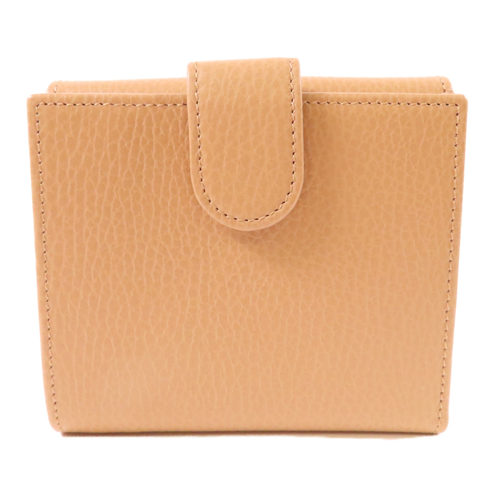 GUCCI 牛皮皮革Wallet金扣錢包啡色