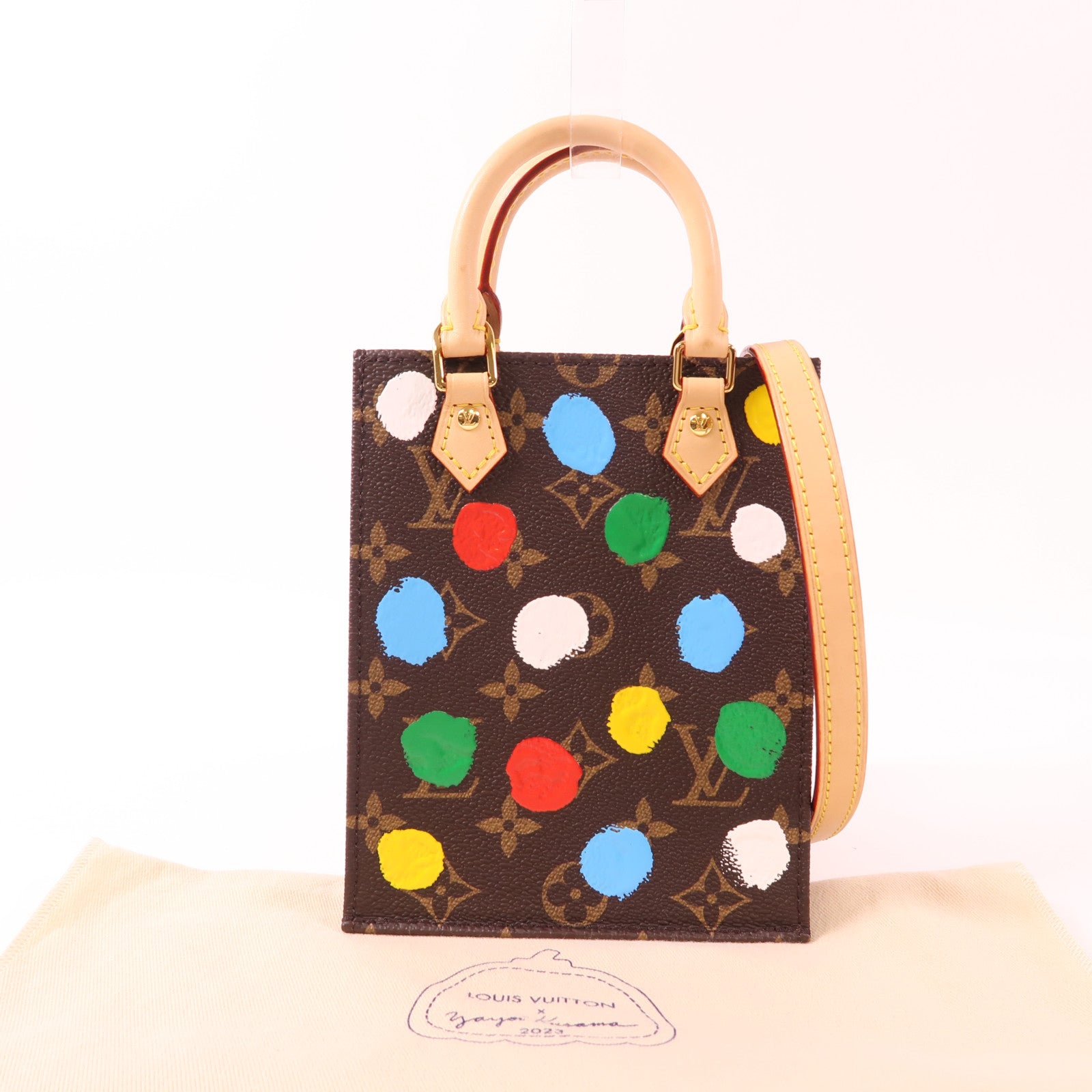 LOUIS VUITTON Monogram YK Petit Sac Plat金扣手挽肩背兩用袋