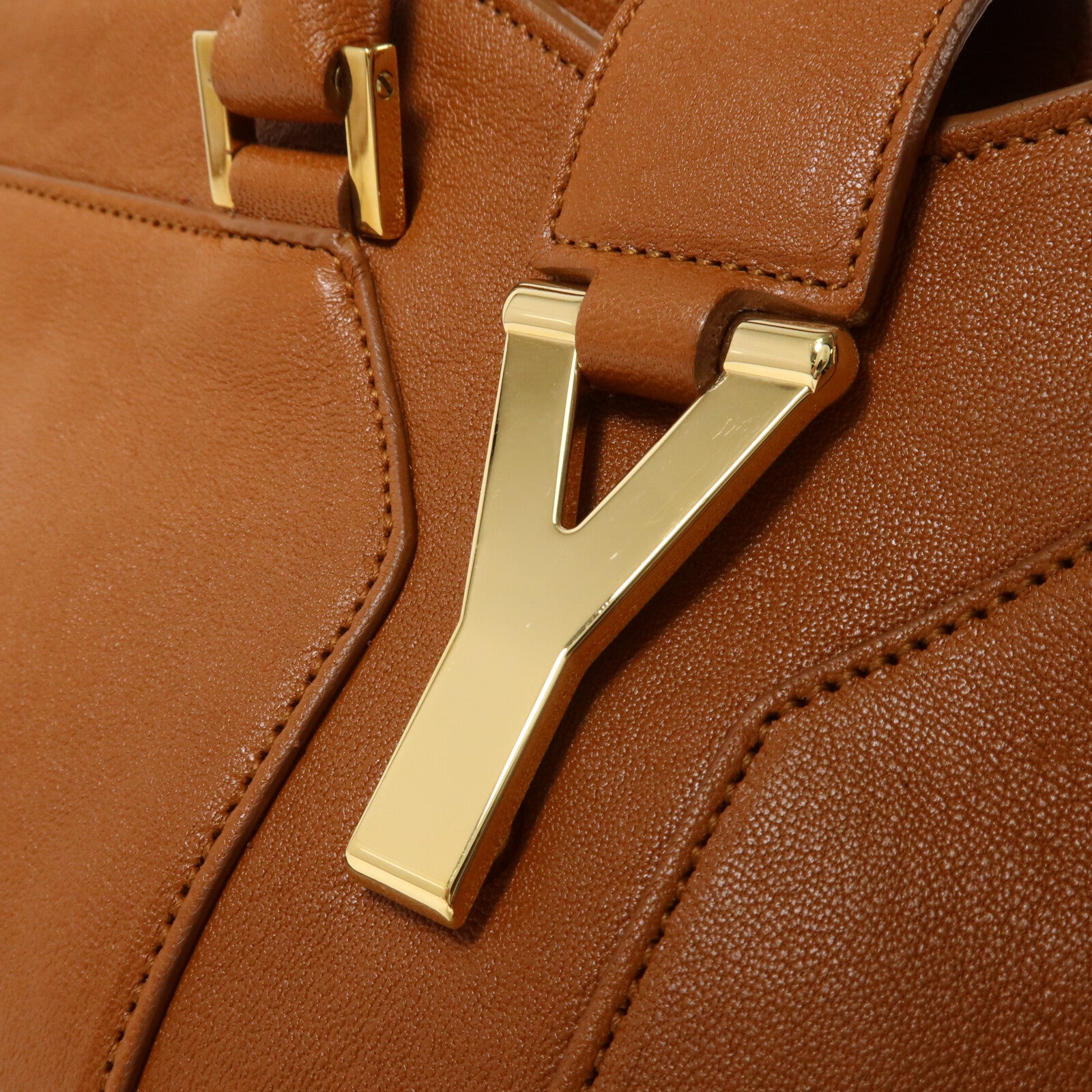 YVES SAINT LAURENT 牛皮皮革Chyc Cabas Small手挽肩背兩用袋