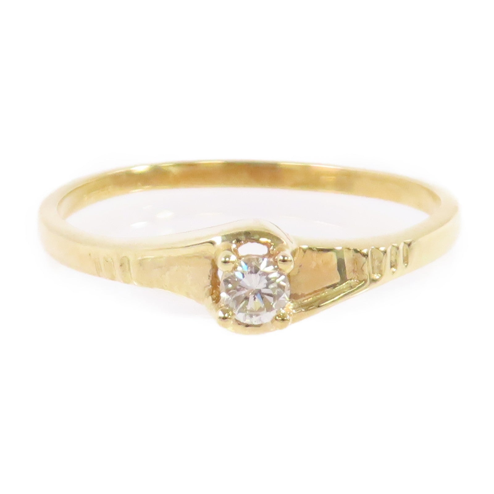JEWELRY 18K黃金/鑽石Diamond Ring戒指US#7.5