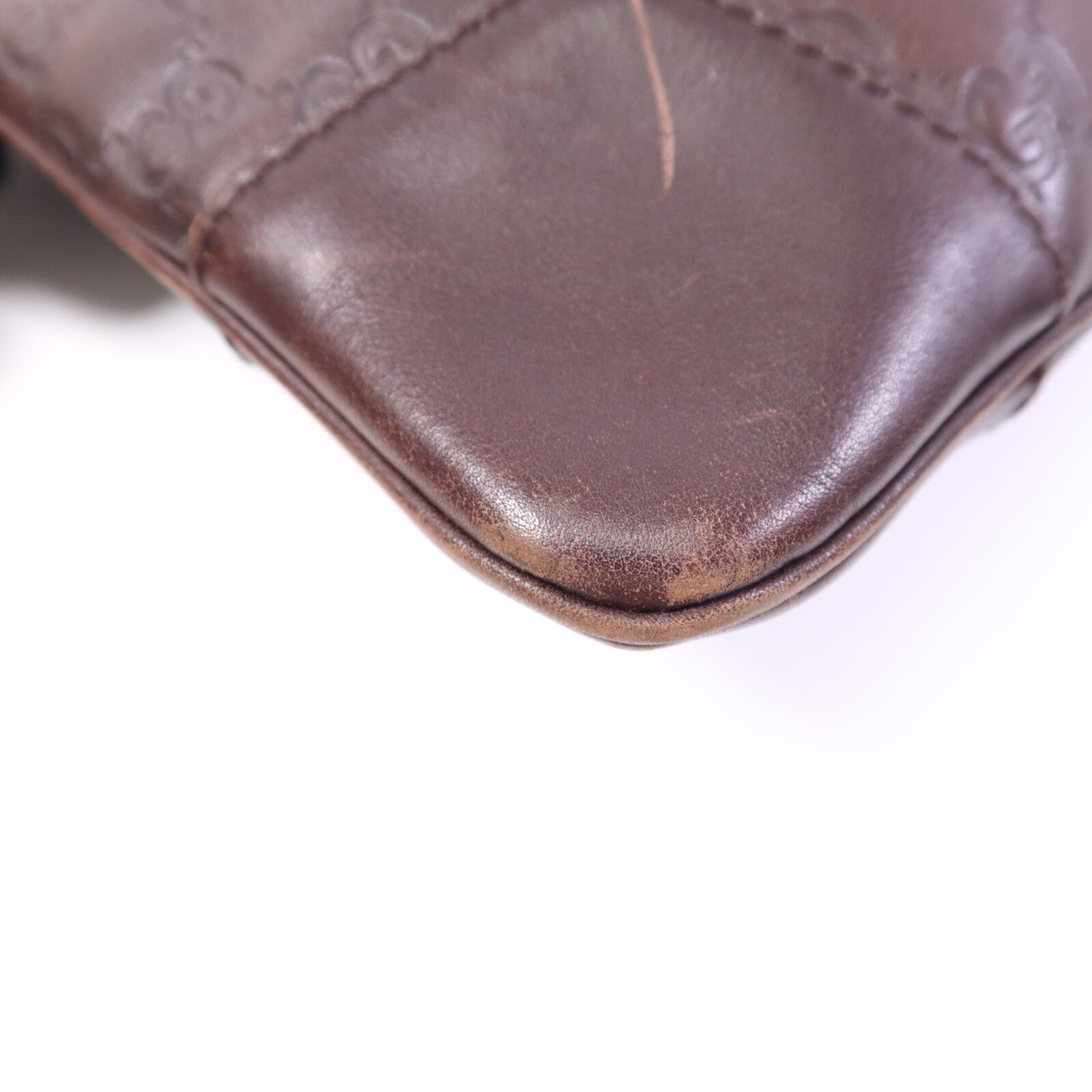 GUCCI 牛皮皮革Shoulder Bag銀扣肩背袋