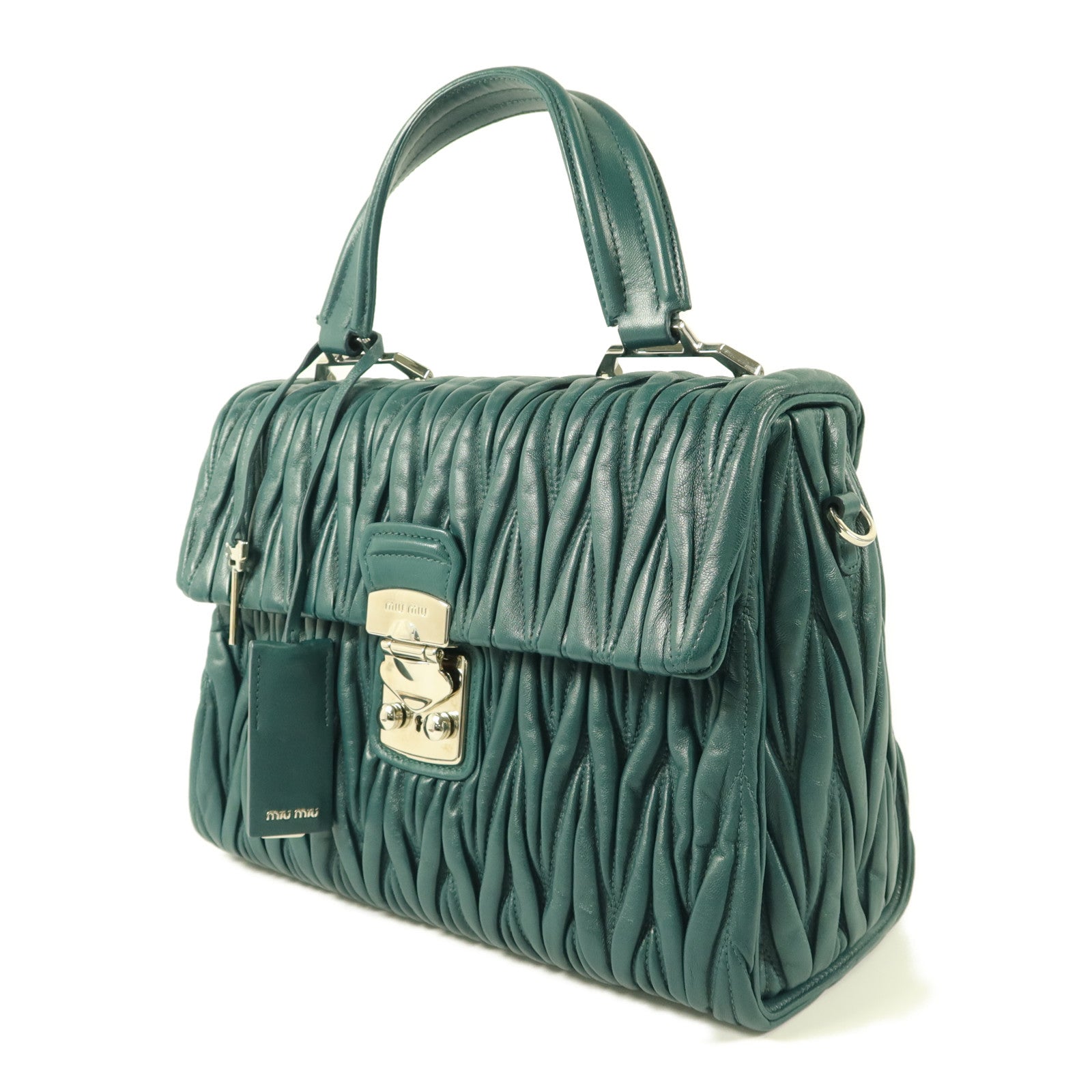 Miu Miu 牛皮皮革Matelasse 2 Way Shoulder Bag手挽肩背兩用袋