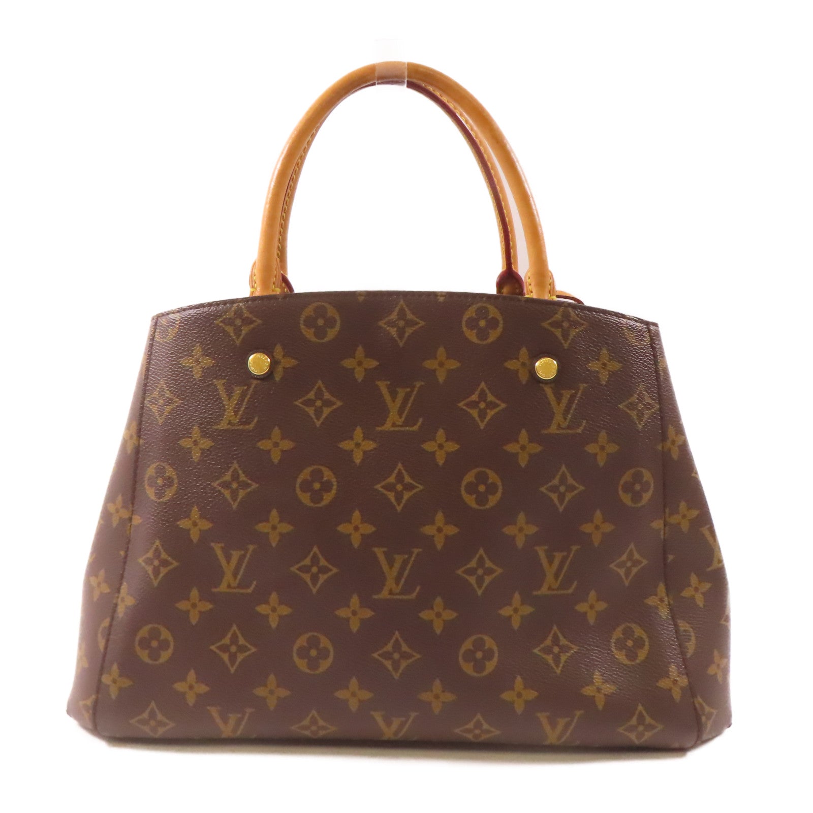 LOUIS VUITTON Monogram Montaigne金扣手挽肩背兩用袋棕色
