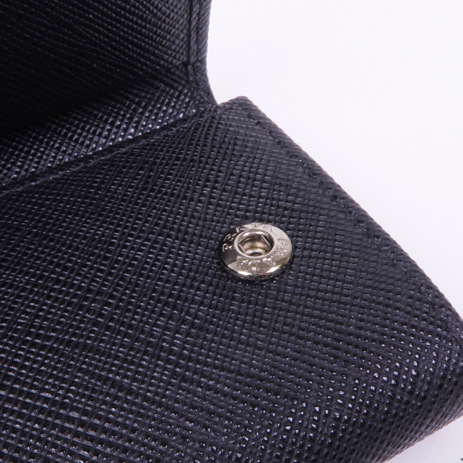 PRADA 牛皮皮革Key Case銀扣鎖匙包