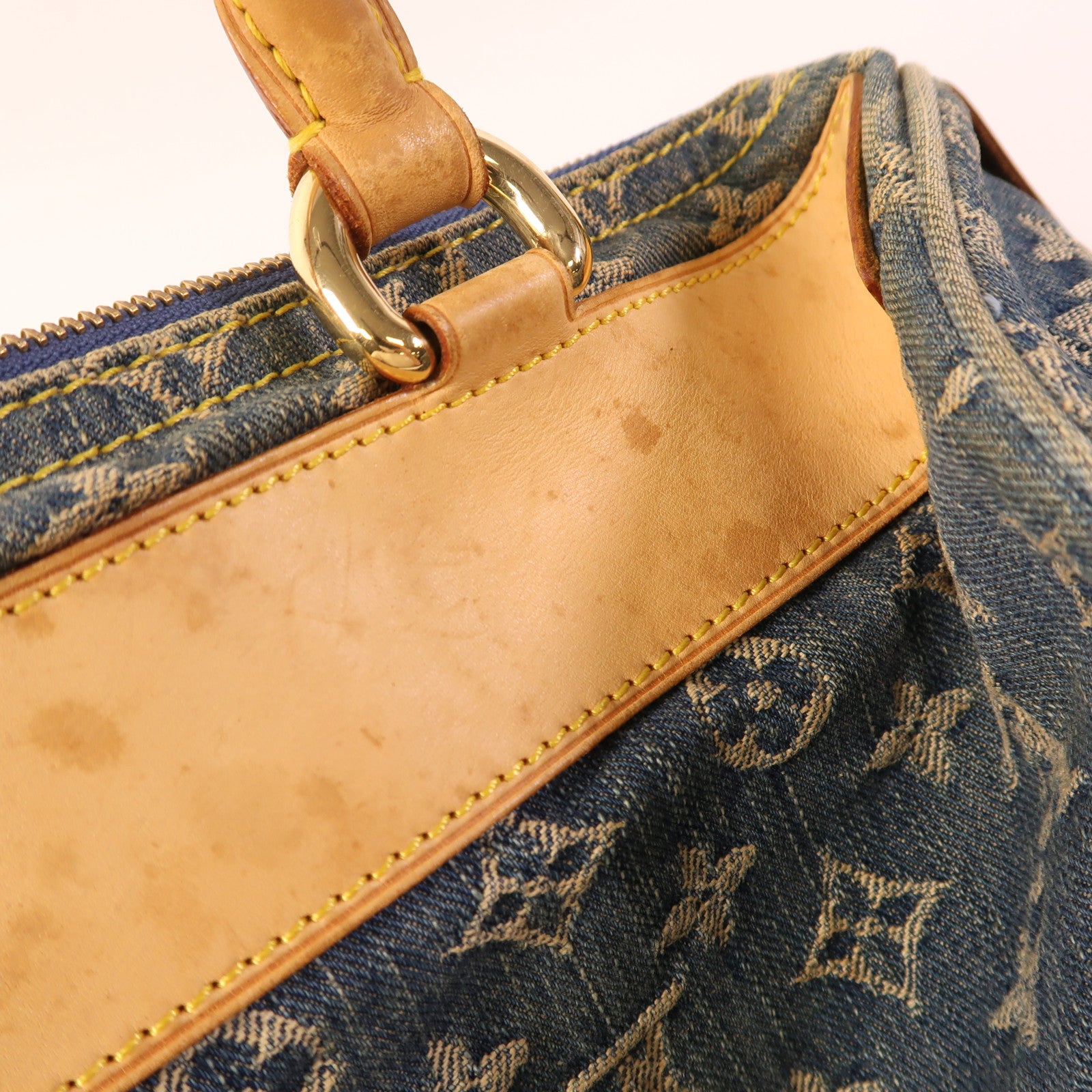 LOUIS VUITTON Monogram Denim Neo Speedy金扣手挽袋