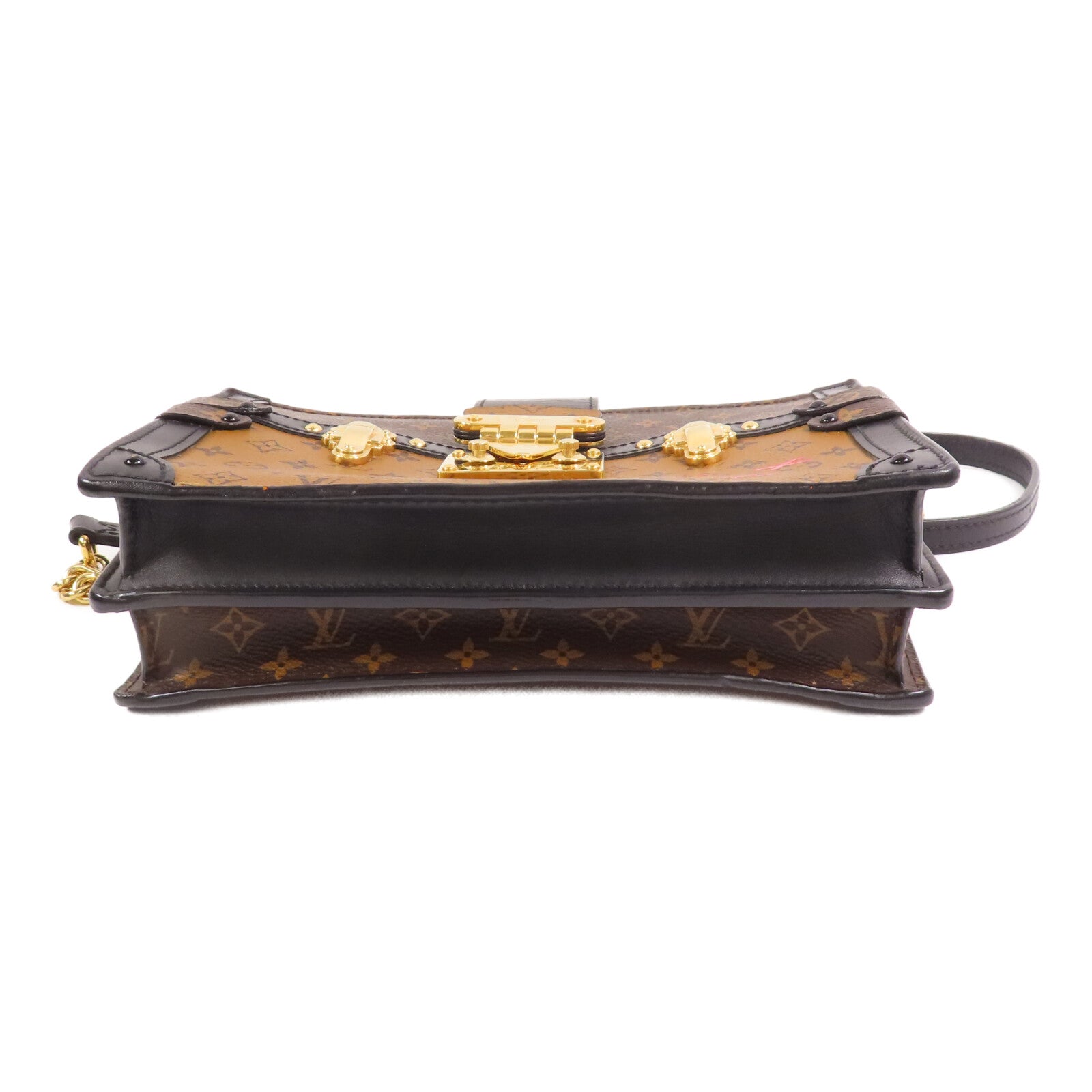 LOUIS VUITTON 【激減優惠】Monogram Reverse Trunk Clutch金扣肩背袋