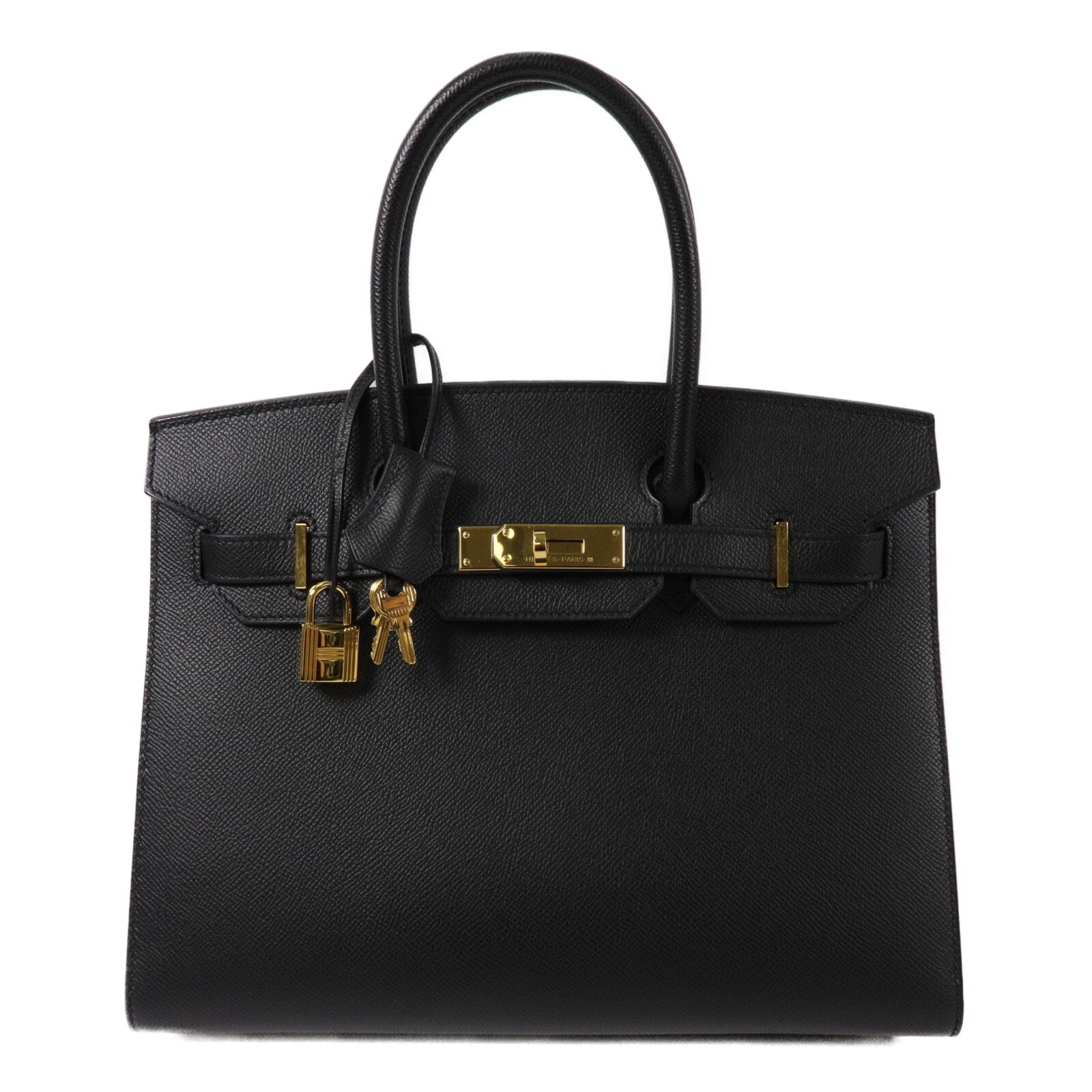 HERMES Epsom皮革Birkin 30手挽袋Noir
