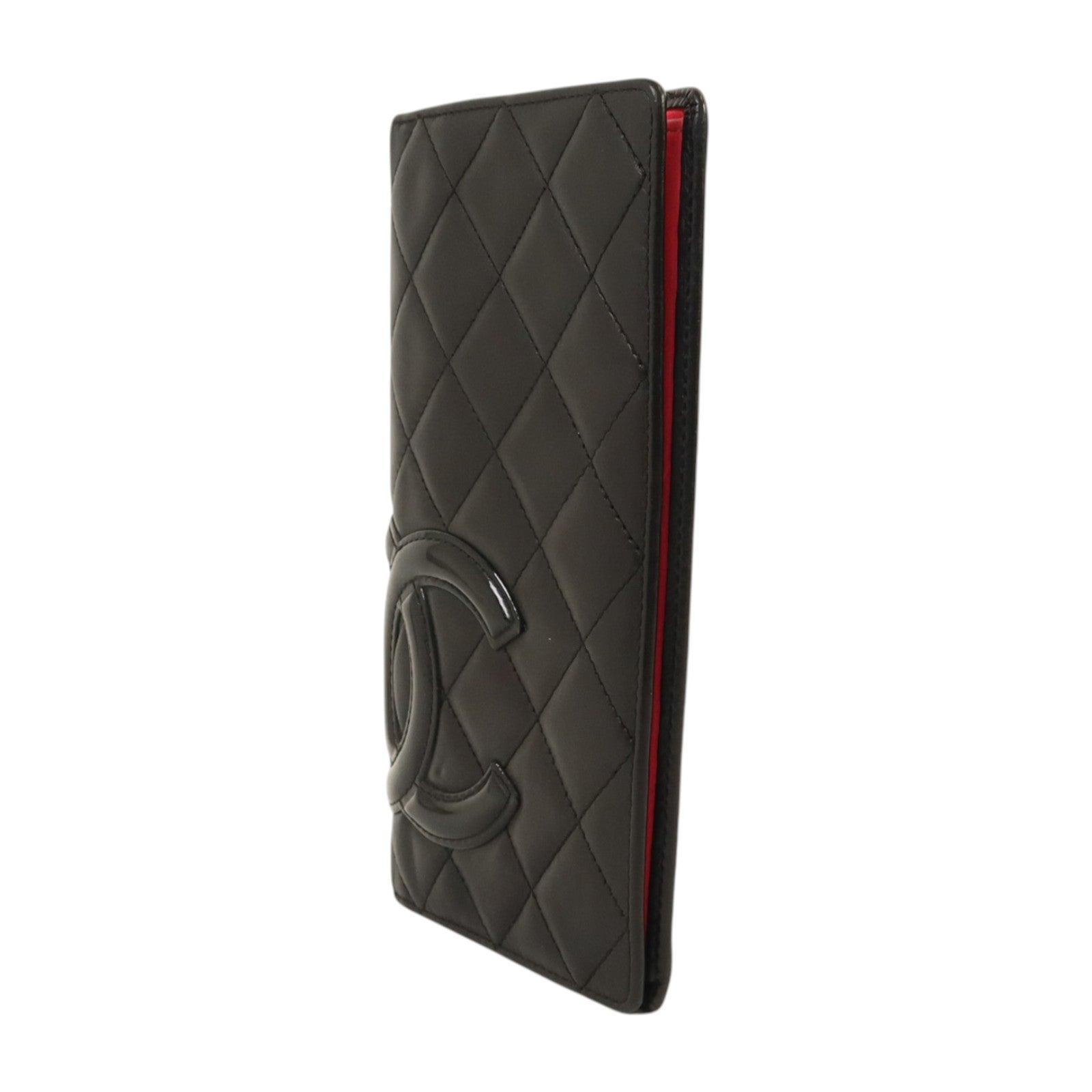 CHANEL 牛皮皮革Cambon Long Wallet銀扣長錢包