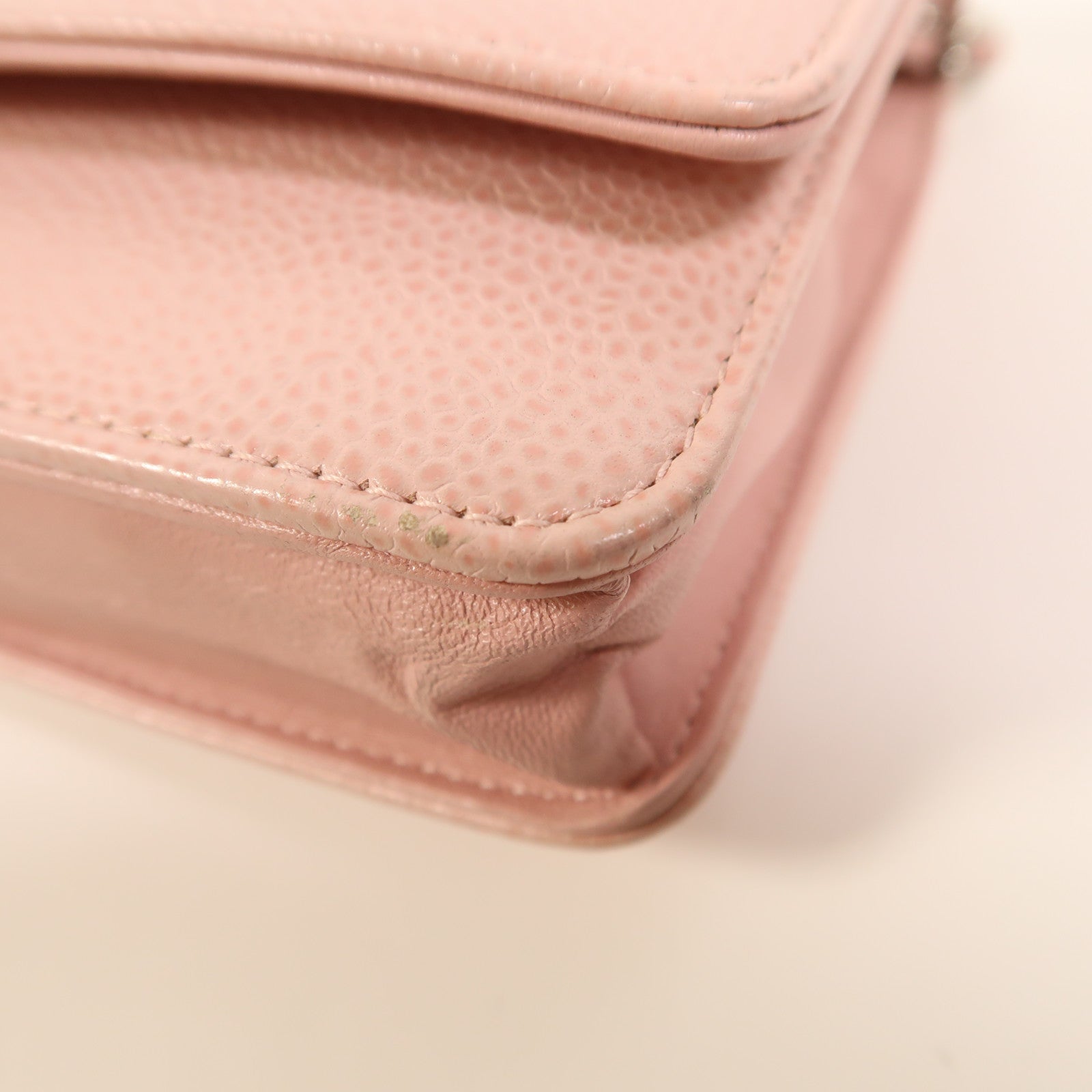 CHANEL 牛皮皮革WOC Wallet On Chain銀扣鏈帶肩背袋