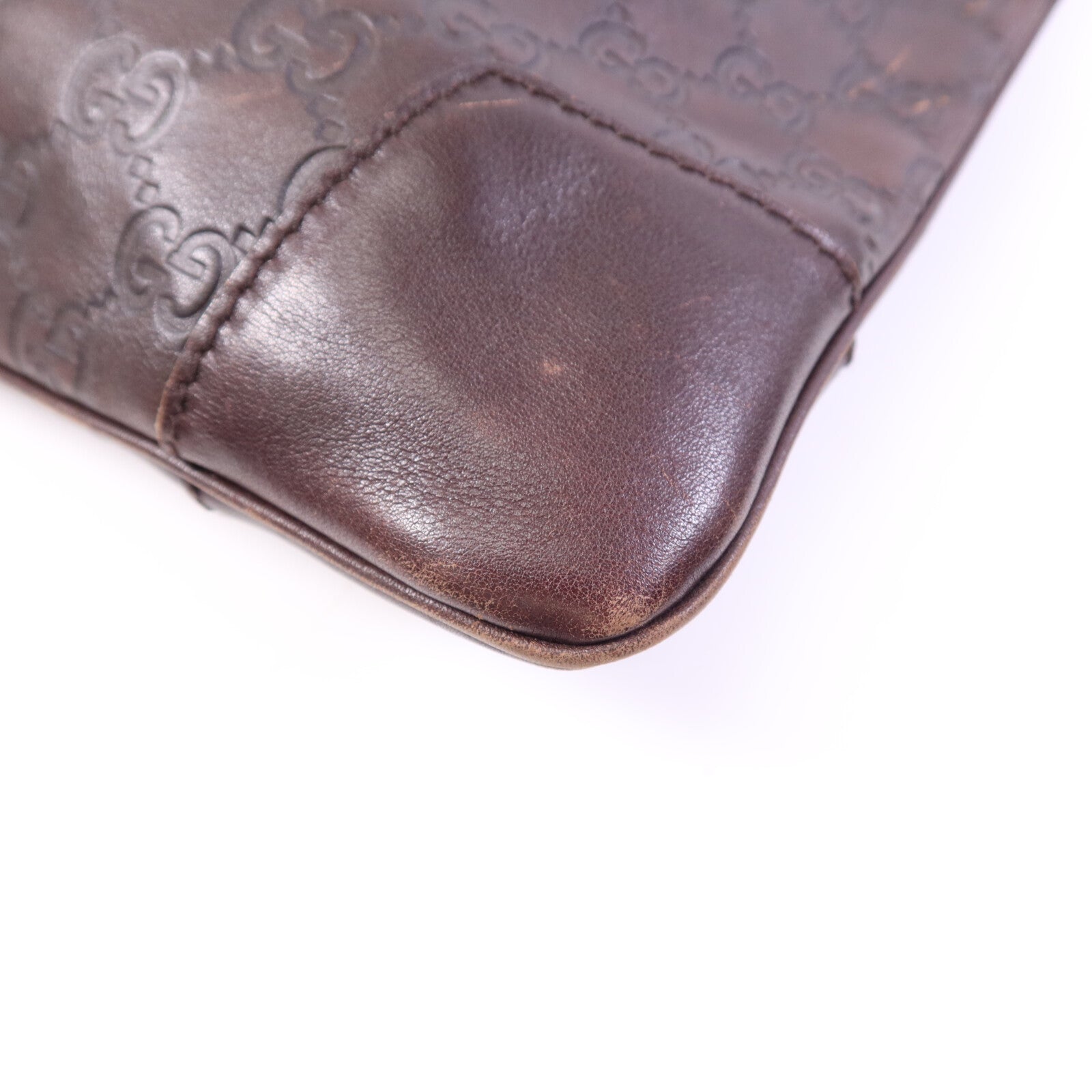 GUCCI 牛皮皮革Shoulder Bag銀扣肩背袋