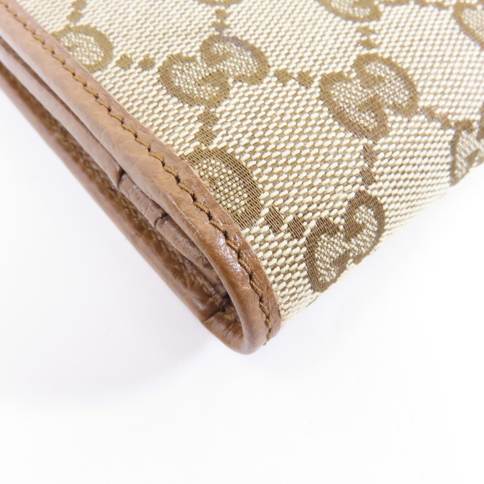 GUCCI 帆布Long Wallet金扣長錢包啡色
