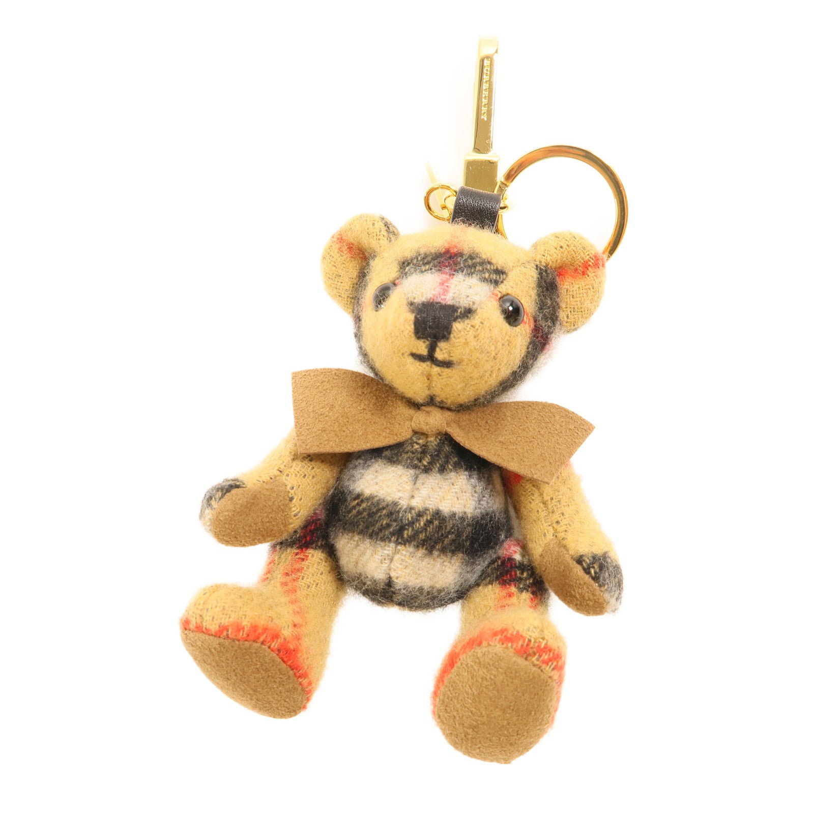 BURBERRY 棉質Thomas Bear Charm/Key Ring金扣掛飾/鑰匙圈