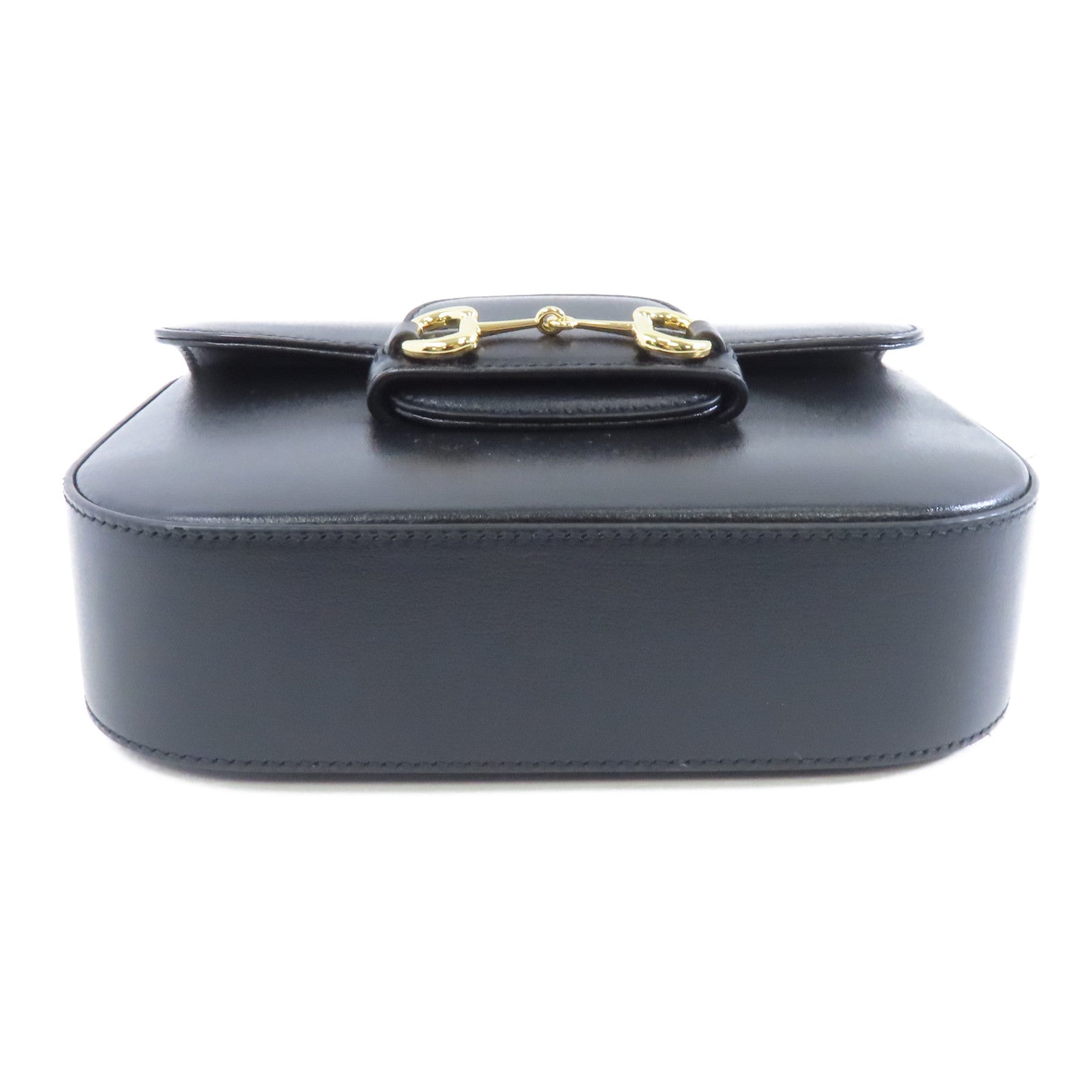 GUCCI 牛皮皮革Horsebit 1955 Mini Bag金扣肩背袋黑色