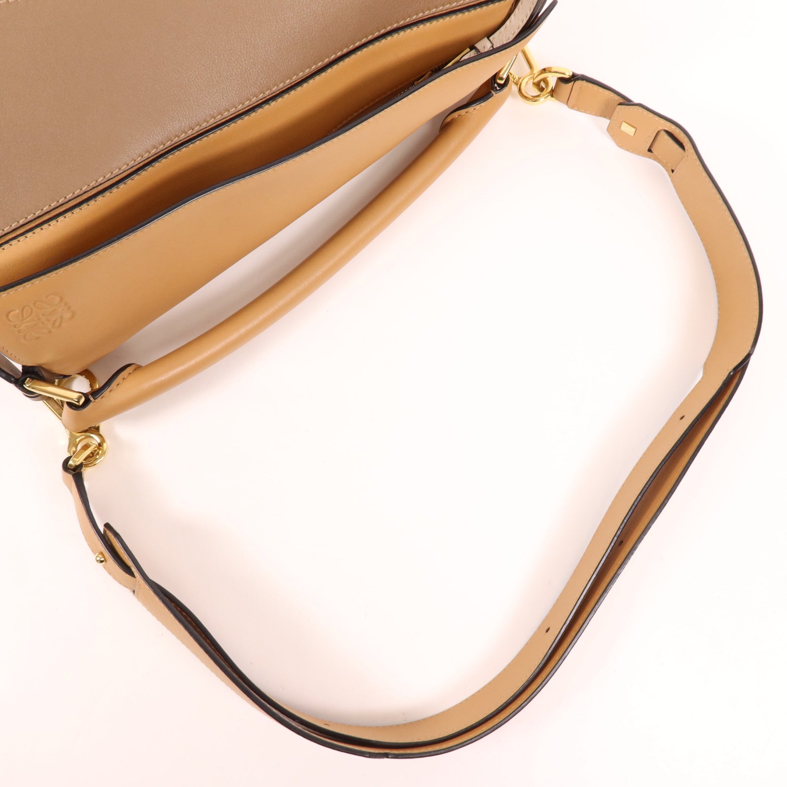 LOEWE 牛皮皮革Puzzle Medium金扣手挽肩背兩用袋