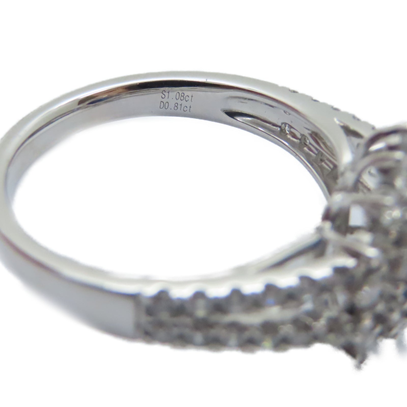JEWELRY PT950鉑金Sapphire Diamond Ring 1.08ct藍寶石/0.81ct鑽石戒指US#6