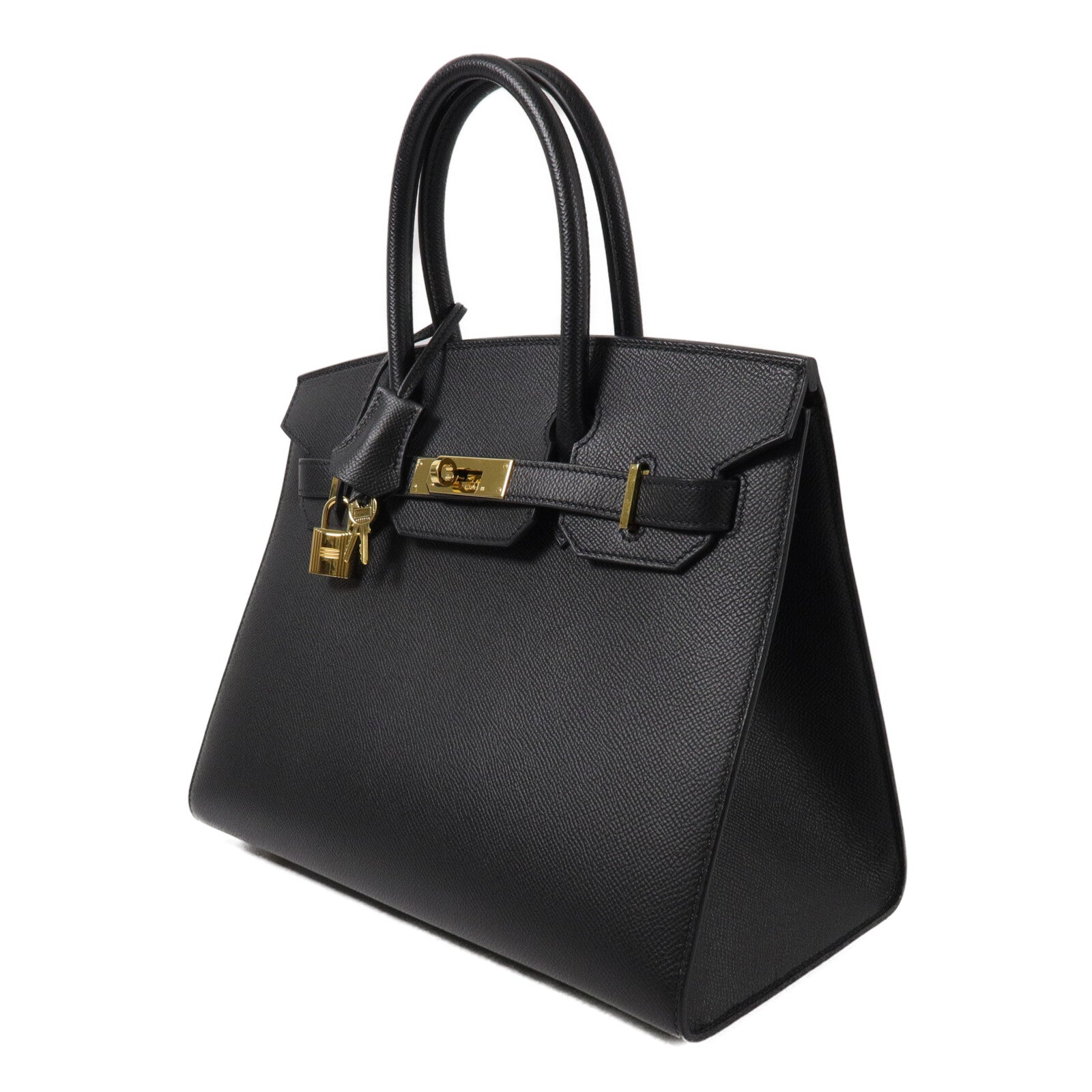 HERMES Epsom皮革Birkin 30手挽袋Noir