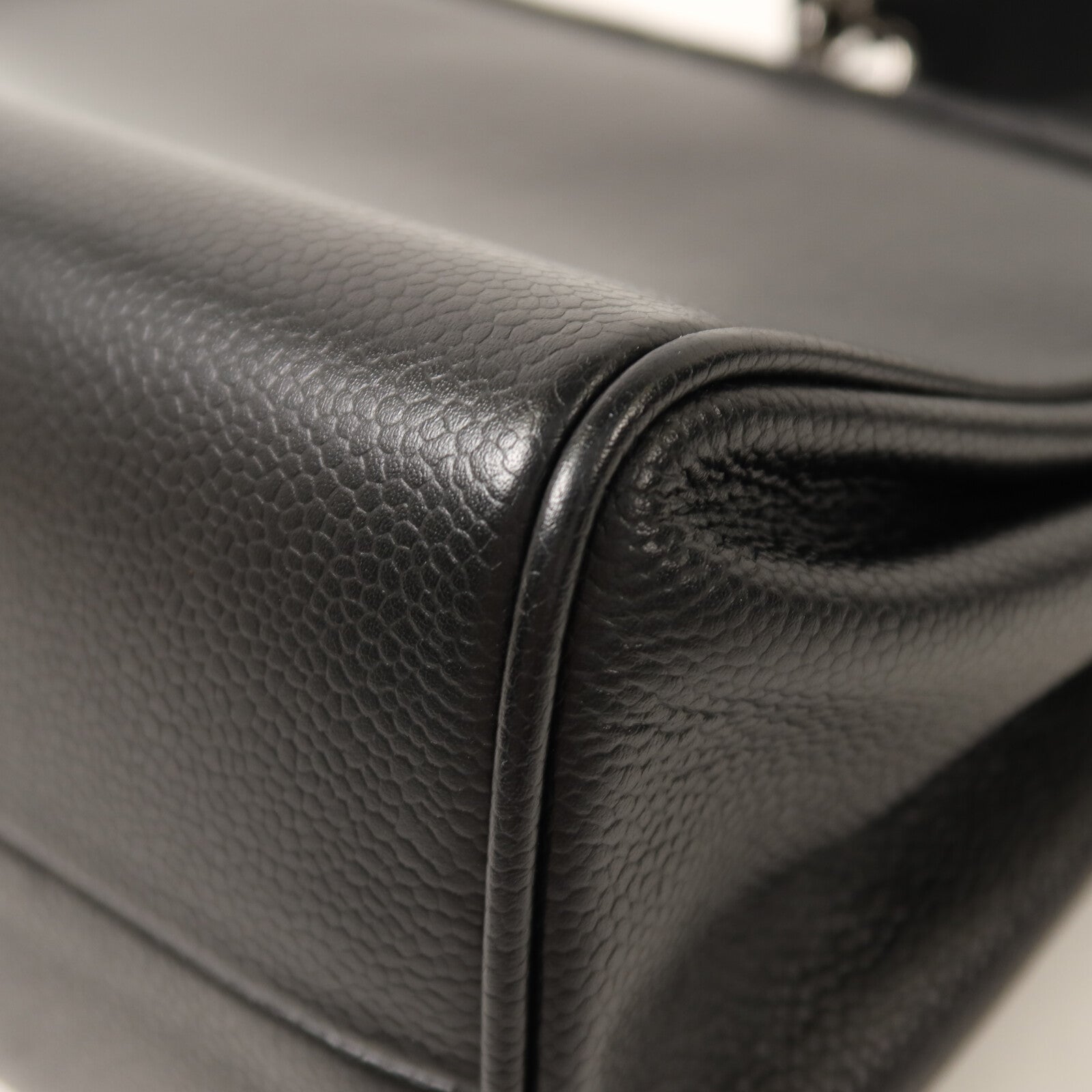 CHANEL 牛皮皮革Accordion Flap銀扣鏈帶肩背袋