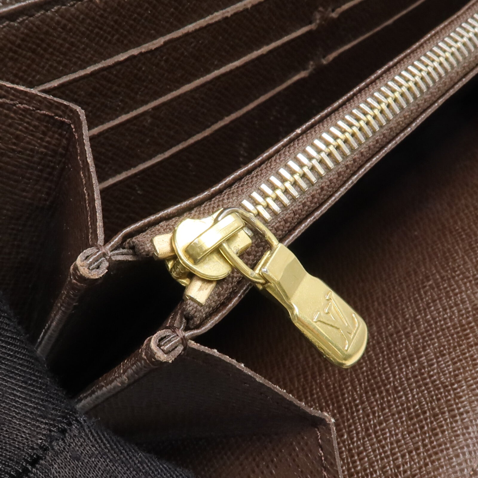 LOUIS VUITTON 【激減優惠】Damier Portefeuille Sarah 金扣長錢包
