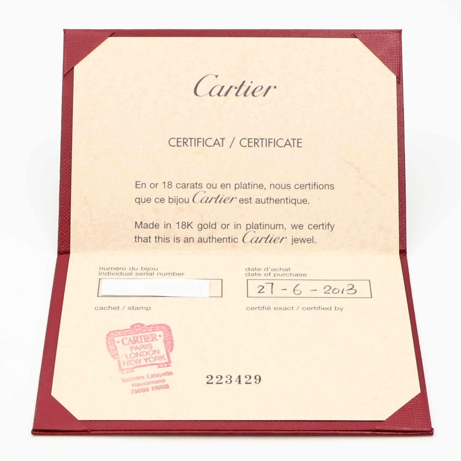CARTIER 18K玫瑰金Love Pendant Half-Paved鑽石項鍊