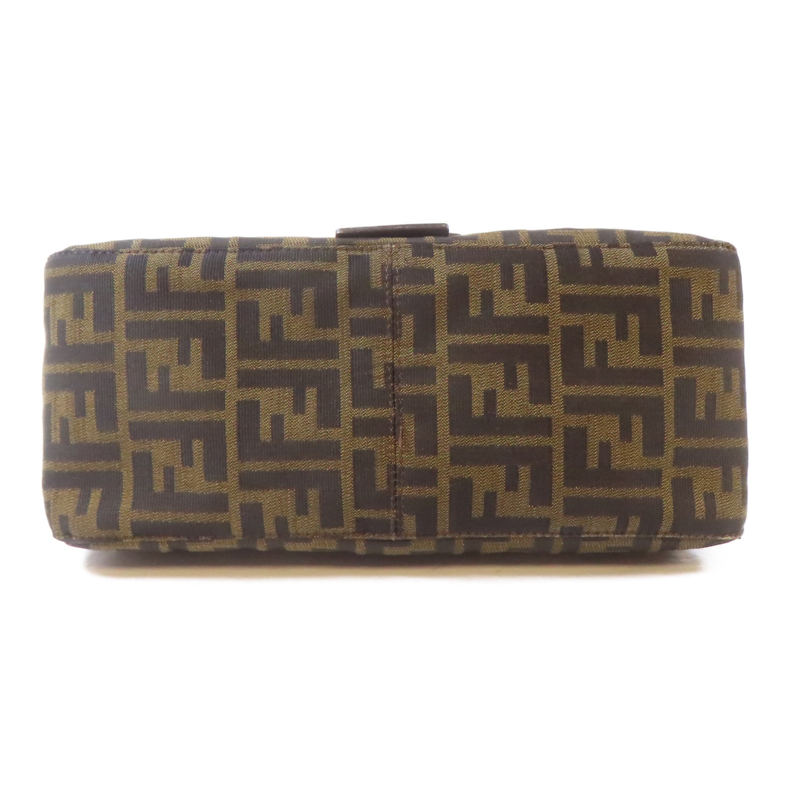 FENDI 帆布Shoulder Bag銀扣肩背袋啡色