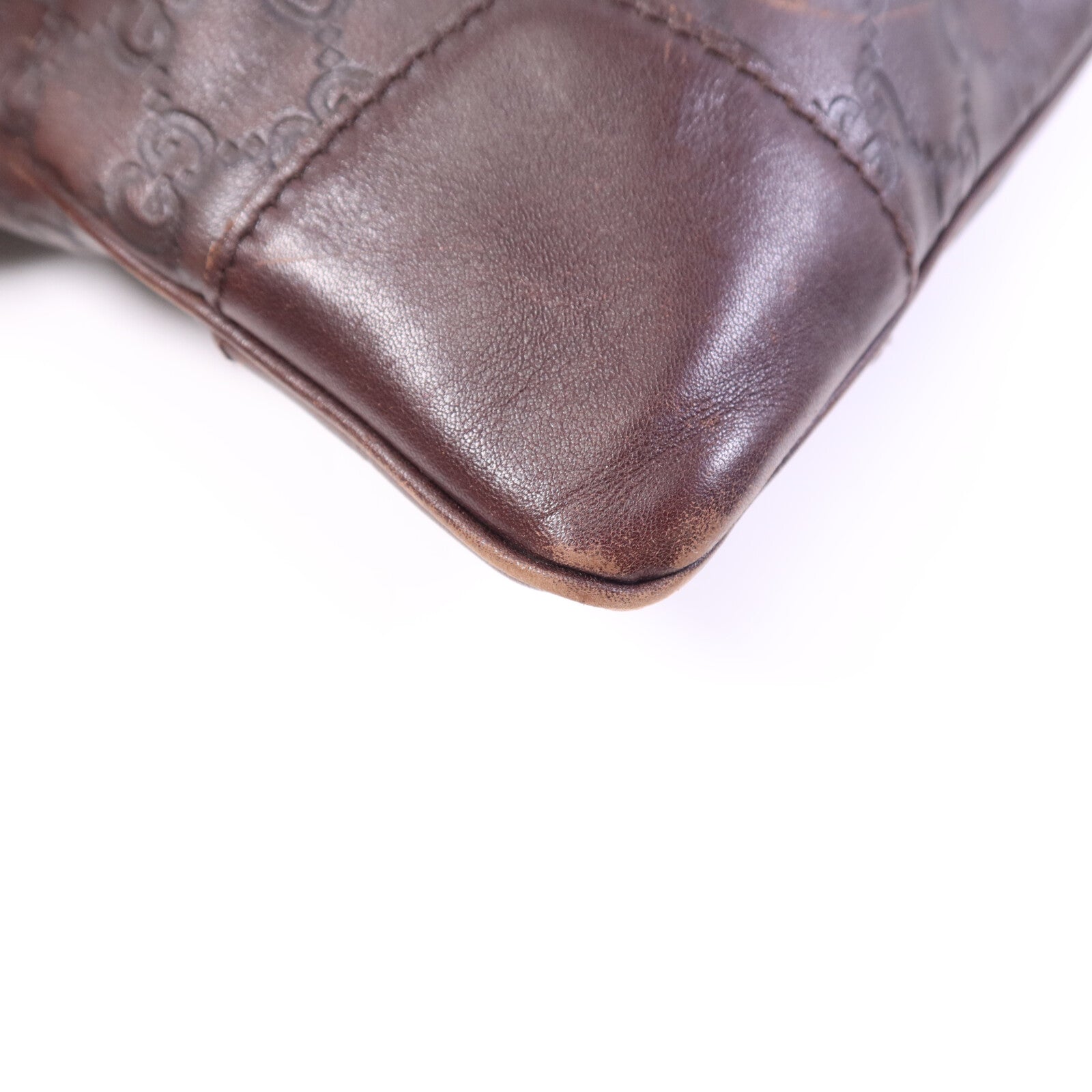 GUCCI 牛皮皮革Shoulder Bag銀扣肩背袋