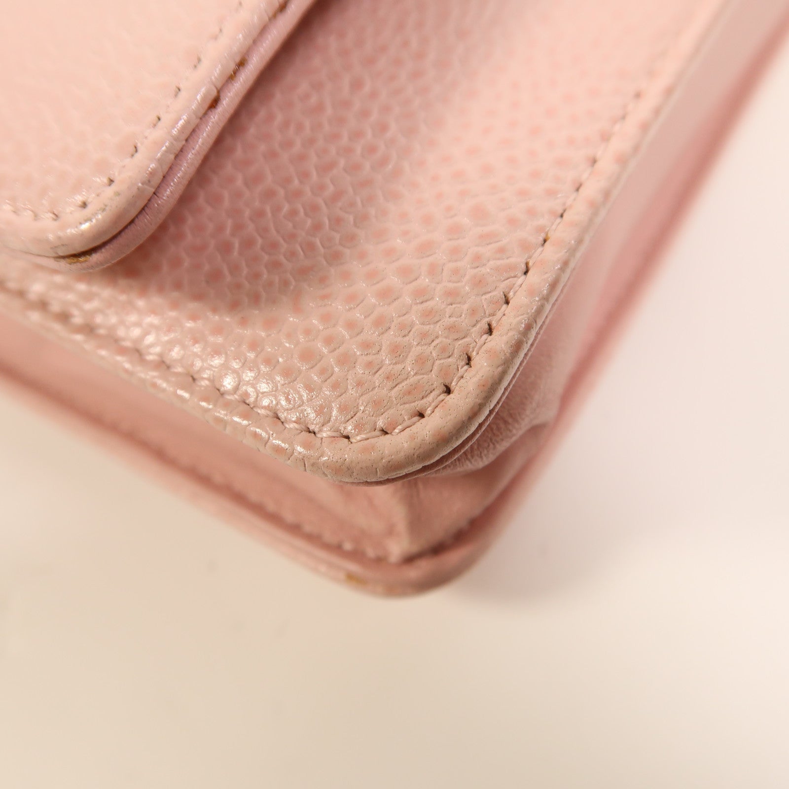 CHANEL 牛皮皮革WOC Wallet On Chain銀扣鏈帶肩背袋