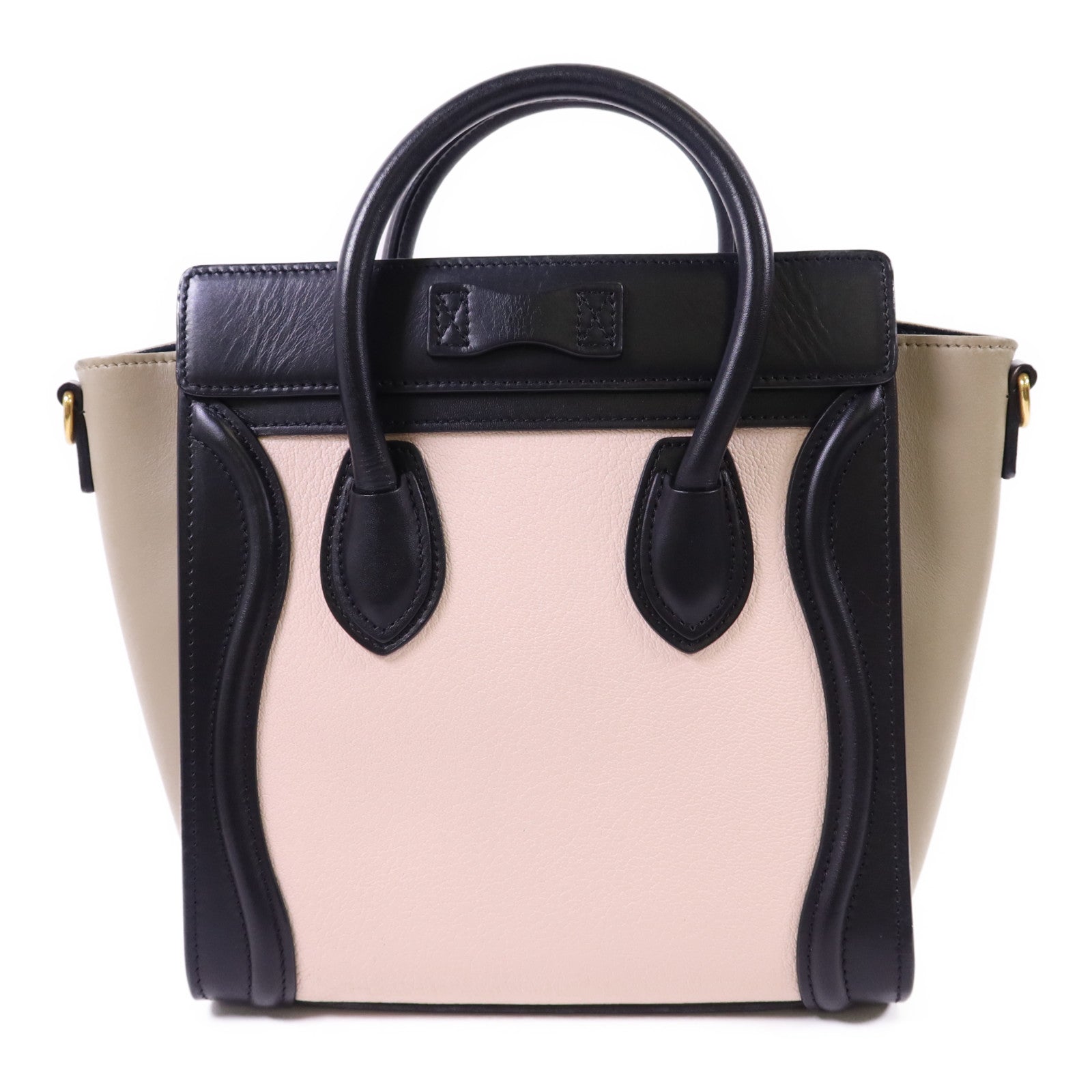 CELINE 牛皮皮革Nano Luggage金扣手挽肩背兩用袋