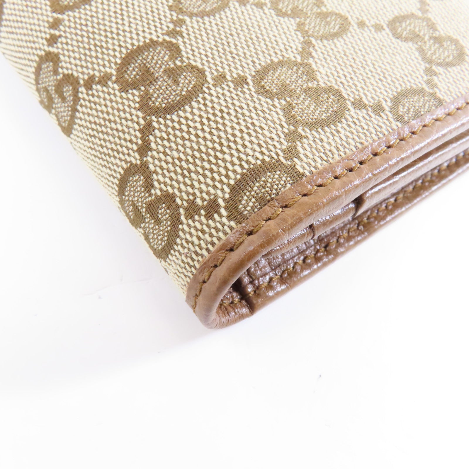 GUCCI 帆布Long Wallet金扣長錢包啡色