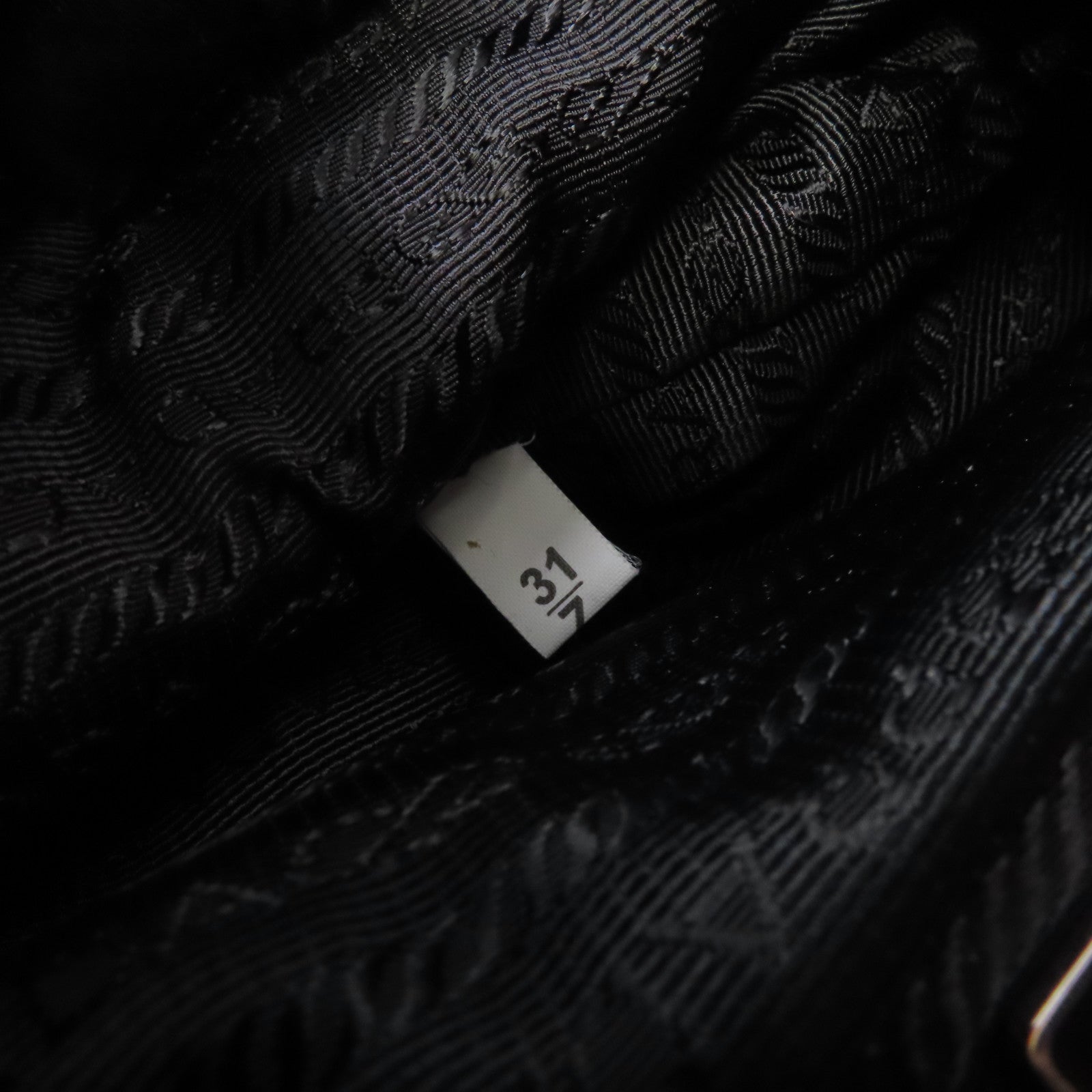 PRADA 牛皮皮革2 Way Shoulder銀扣手挽肩背兩用袋黑色