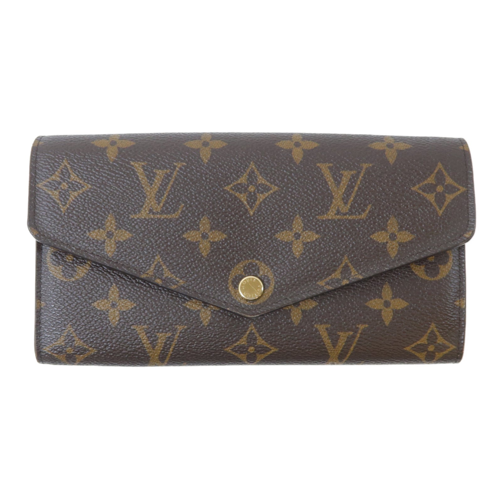 LOUIS VUITTON Monogram Sarah Long Wallet金扣長錢包啡色/粉紅色