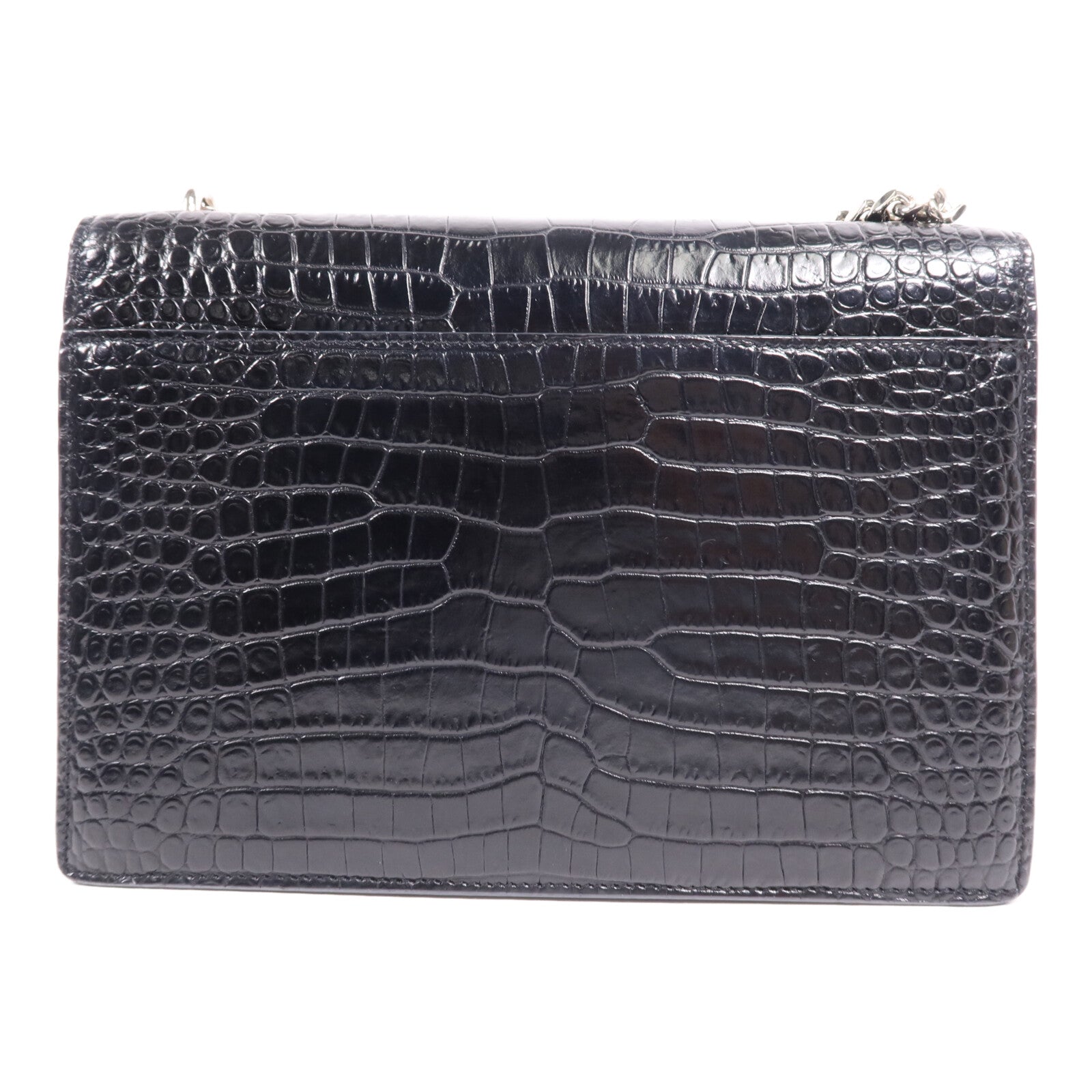 SAINT LAURENT 牛皮皮革Sunset Medium銀扣鏈帶肩背袋