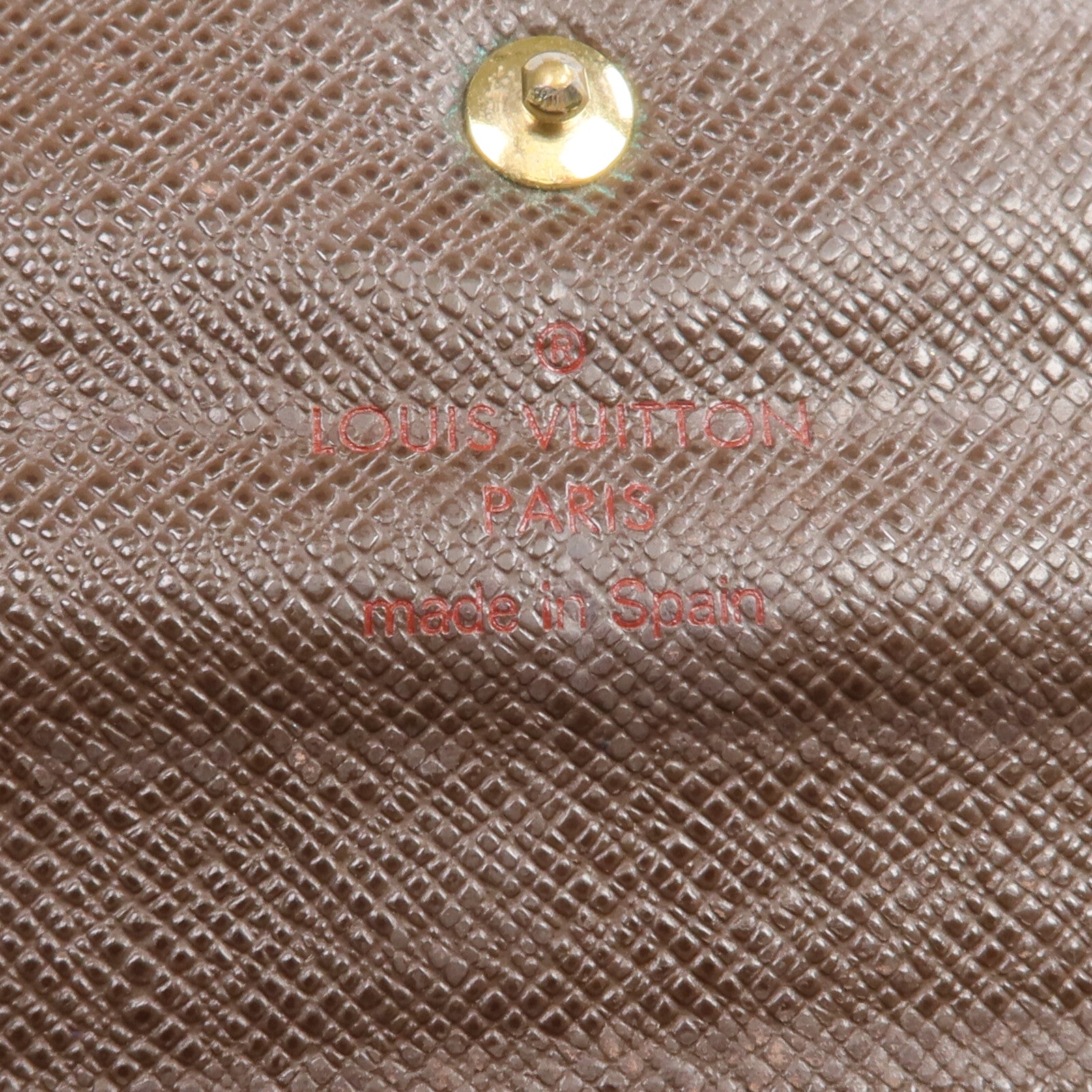 LOUIS VUITTON 【激減優惠】Damier Portefeuille Sarah 金扣長錢包