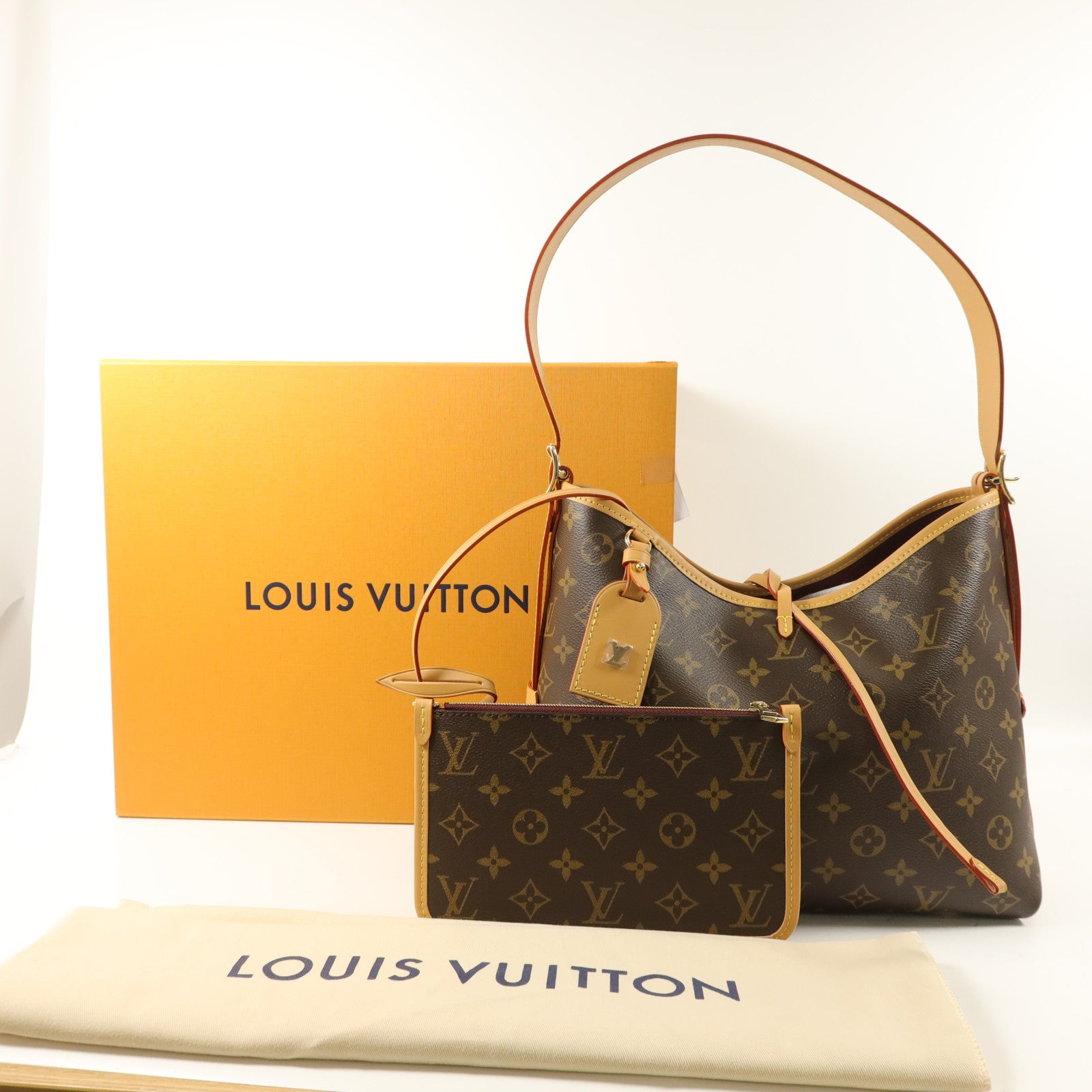 LOUIS VUITTON Monogram CarryAll PM金扣肩背袋