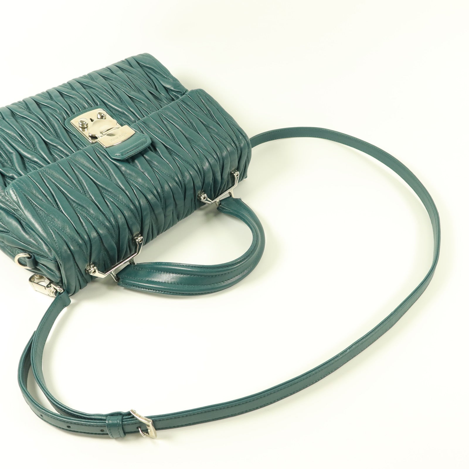 Miu Miu 牛皮皮革Matelasse 2 Way Shoulder Bag手挽肩背兩用袋