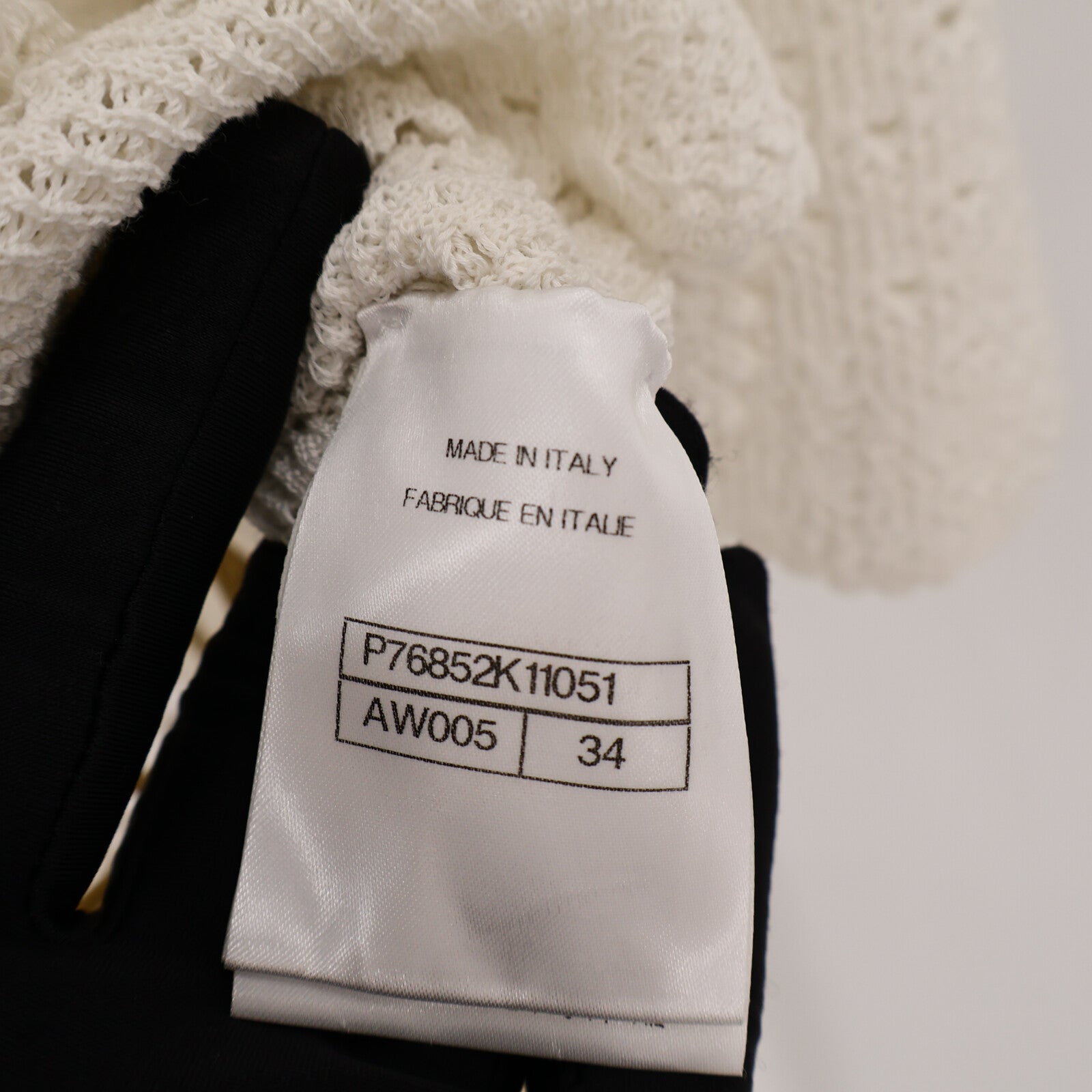 CHANEL Cotton/Polyamide 24P Crochet Cutout Lace Knit Short Sleeve針織