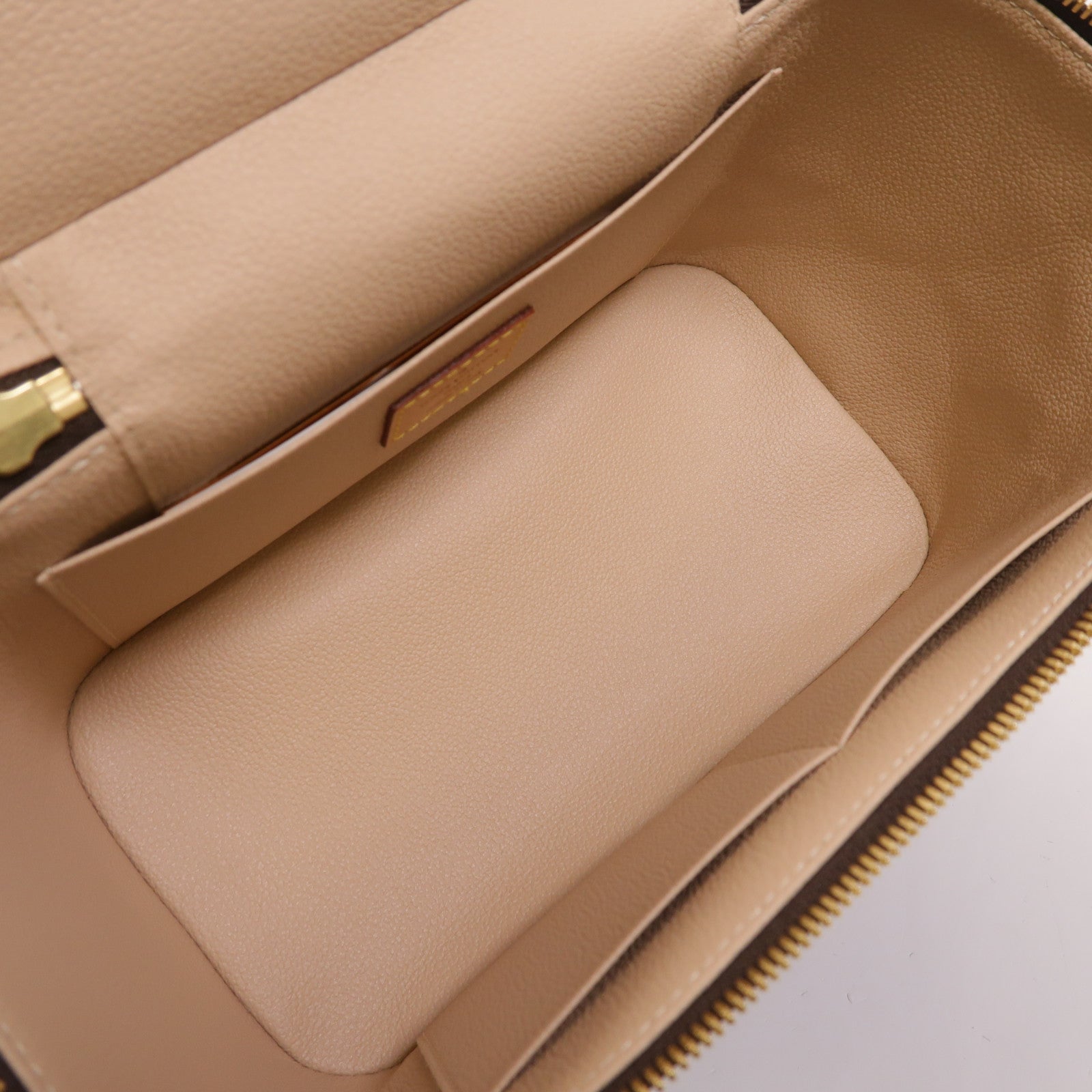 LOUIS VUITTON Monogram Nice BB金扣手挽袋棕色