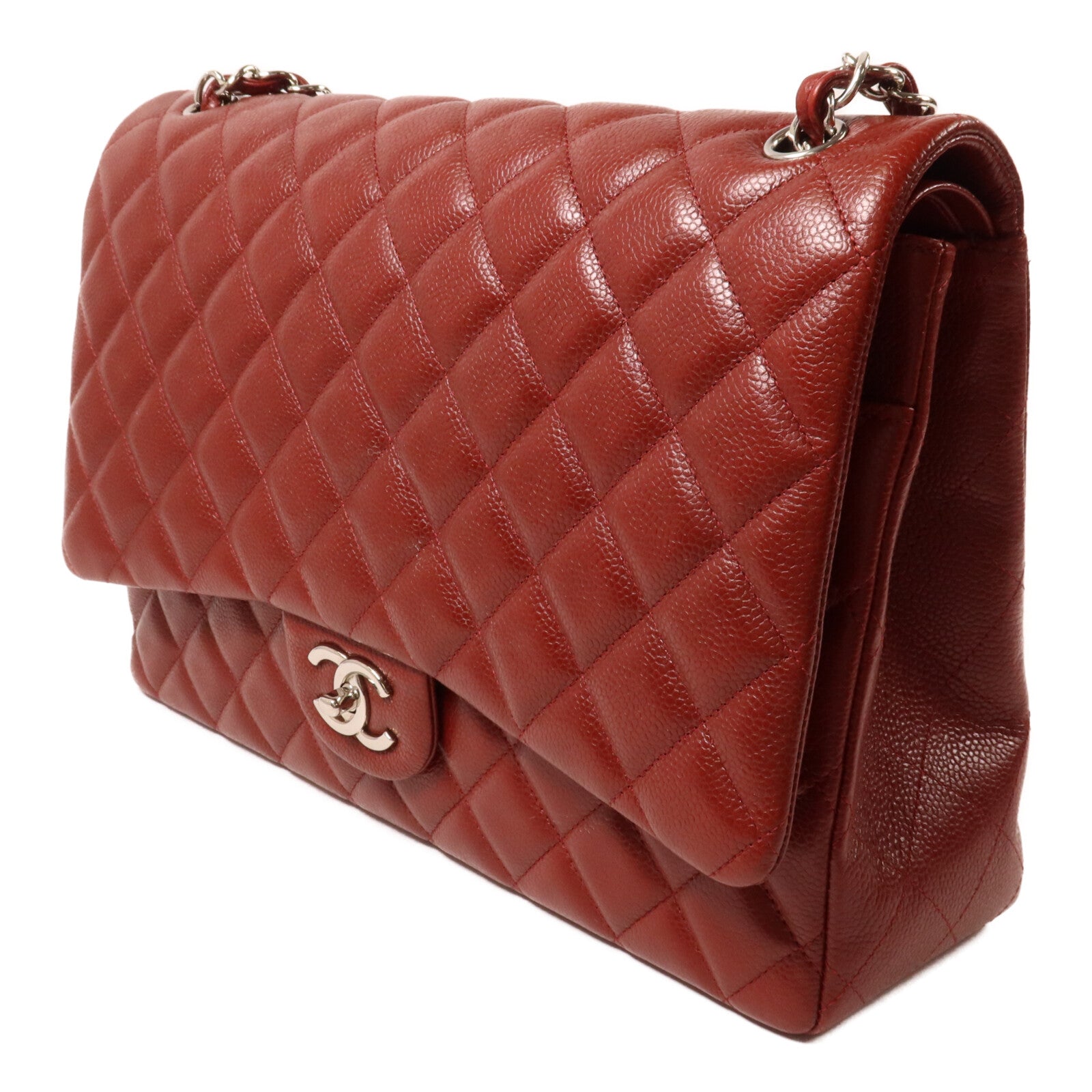 CHANEL 牛皮皮革Maxi Classic鏈帶肩背袋