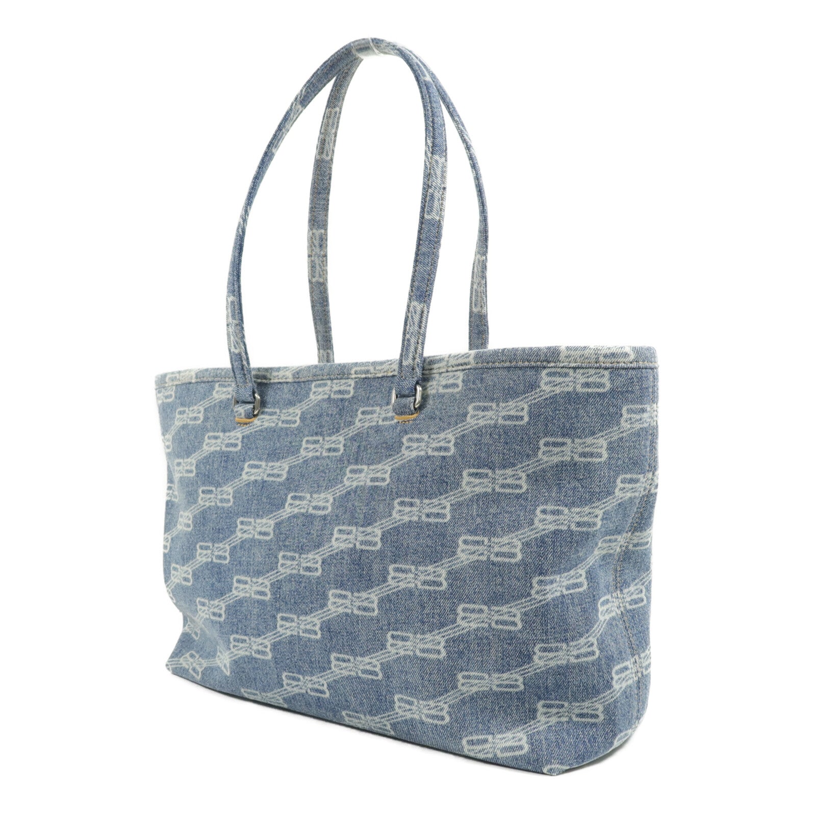 BALENCIAGA 牛仔布BB Signature Shopper手挽袋