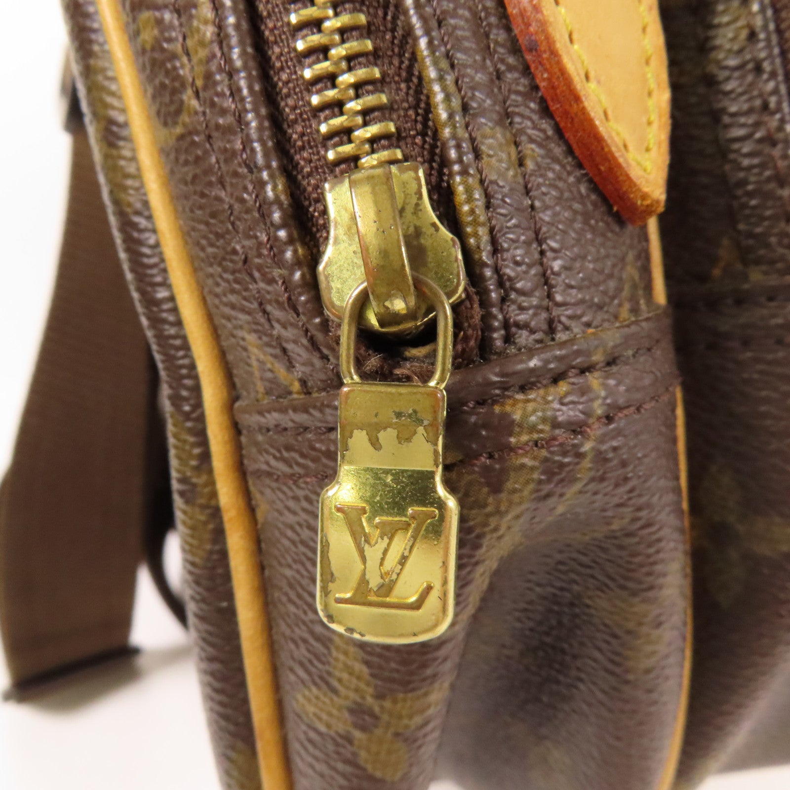 LOUIS VUITTON 【激減優惠】Monogram Reporter PM金扣肩背袋棕色