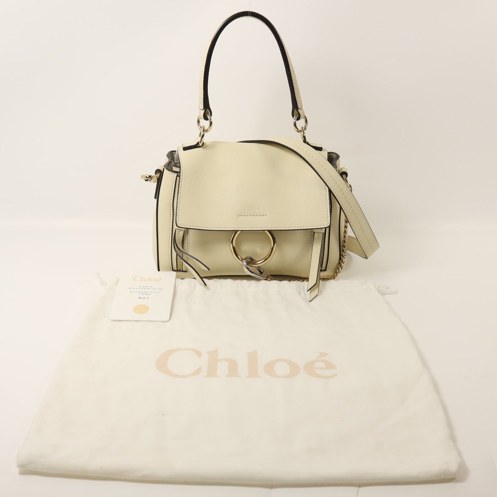 Chloe 牛皮皮革Mini Faye Day手挽肩背兩用袋